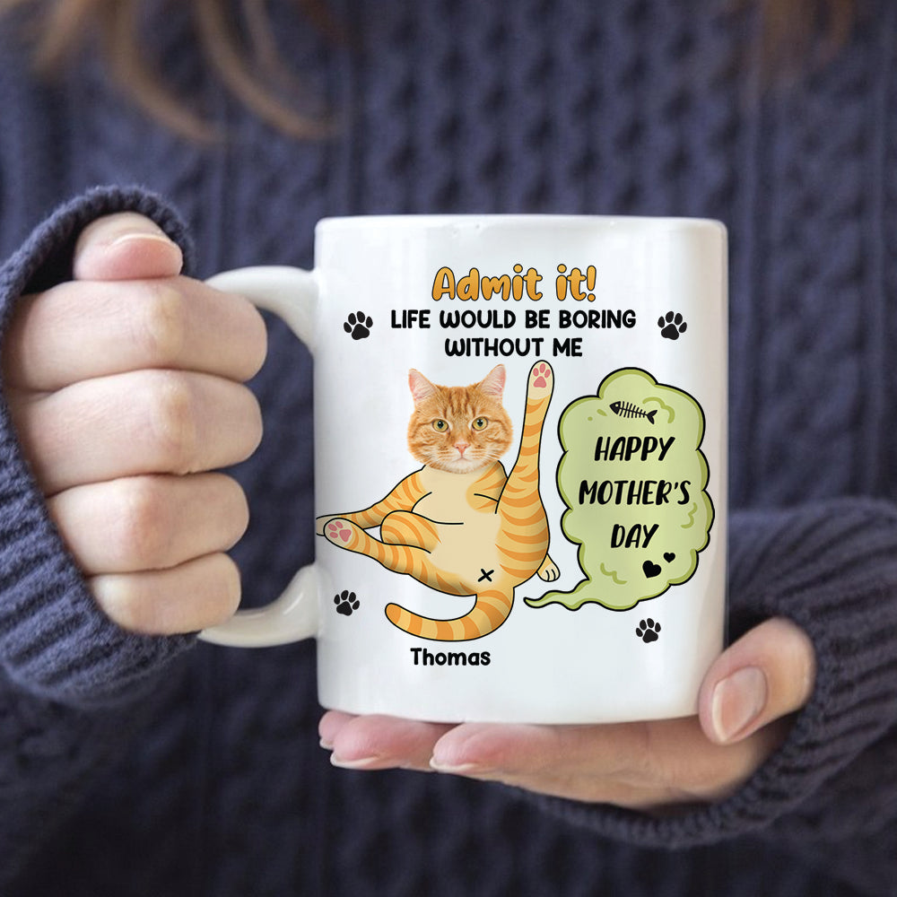 Custom Gift for Cat Lovers - Cherish Cozy Moments Together – Personalized 3D Effect Coffee Mug