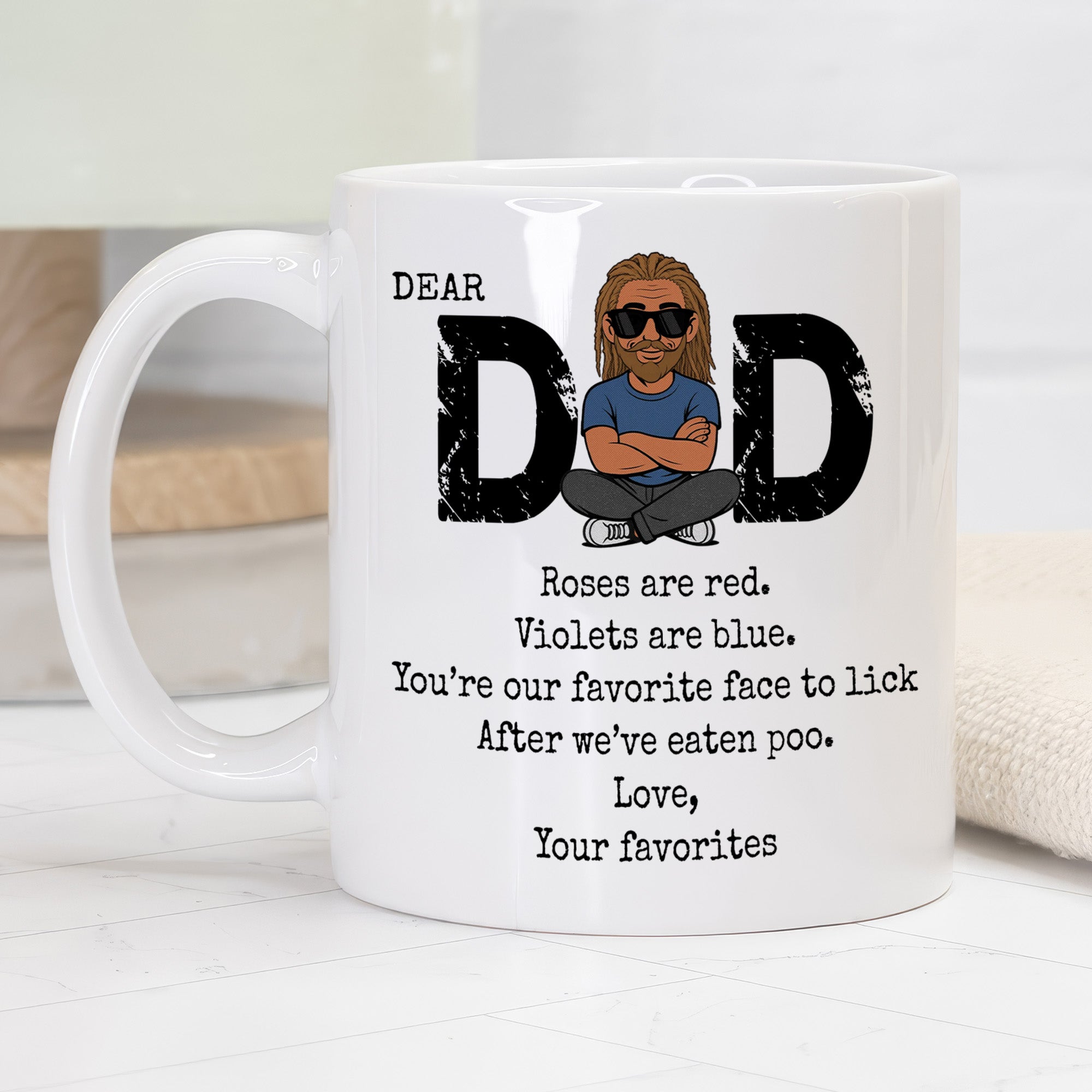Cat Dad Gift – Personalized Custom 3D Coffee Mug for Him
