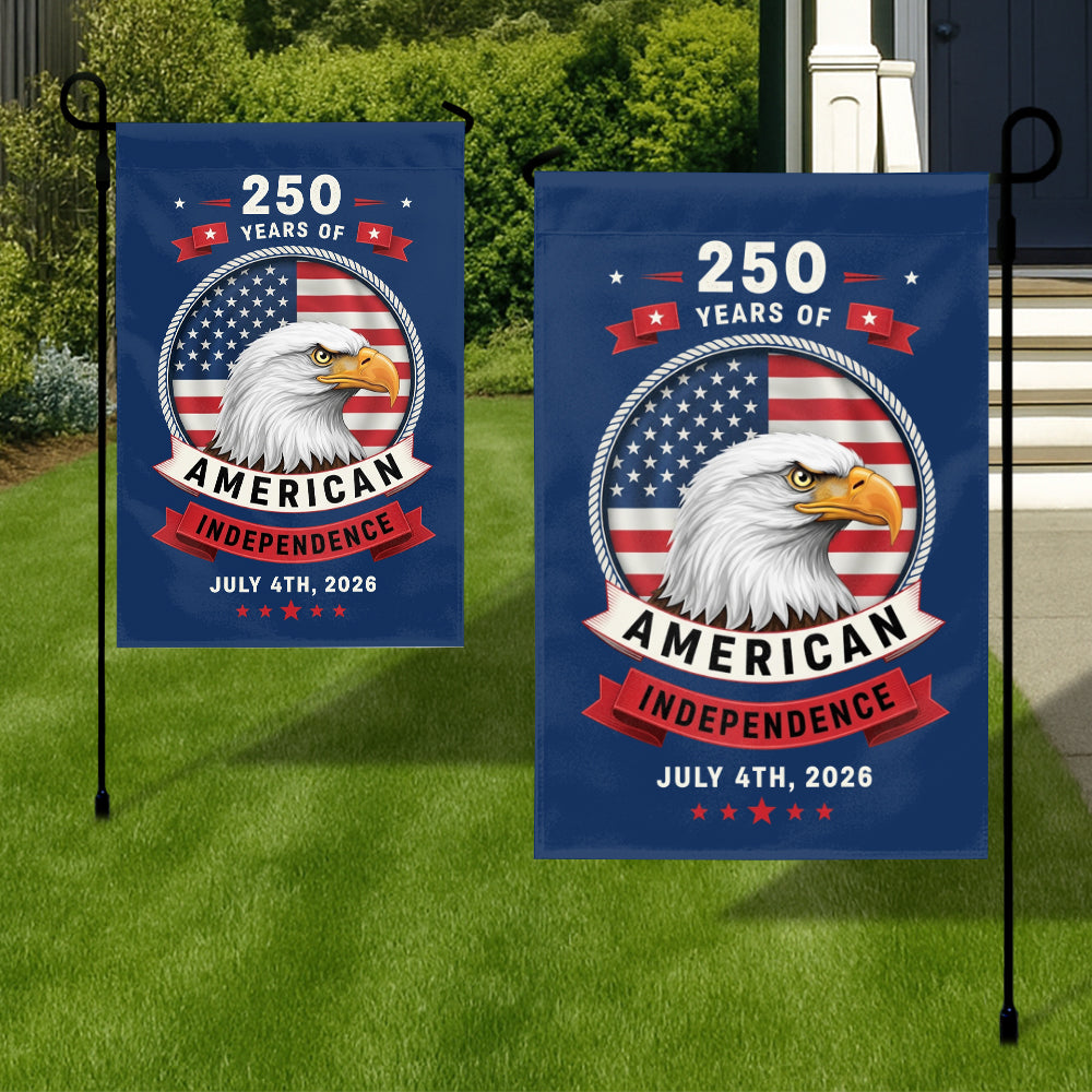 250th American Independence Garden Flag – Bald Eagle 4th of July 2026-W020725-6-mk3