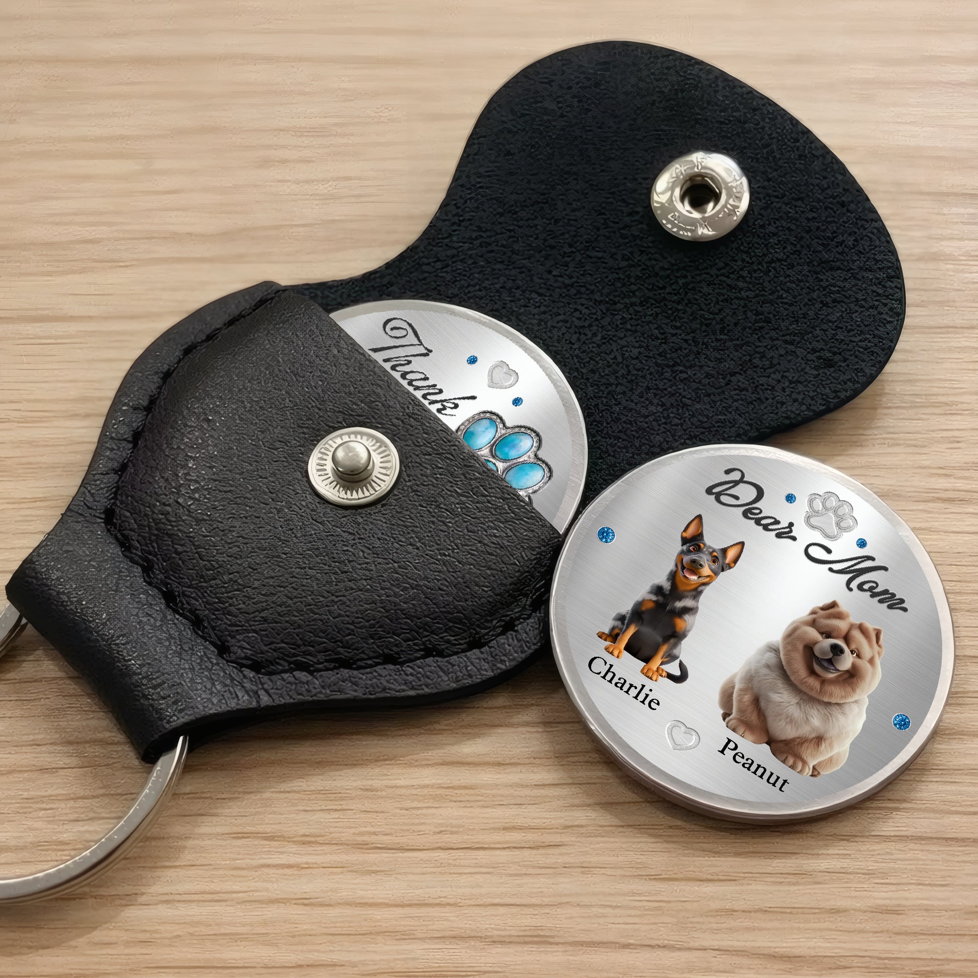 Gift for Dog Lovers – Custom Pocket Hug Token – “Dear Mom” Personalized Pet Keepsake