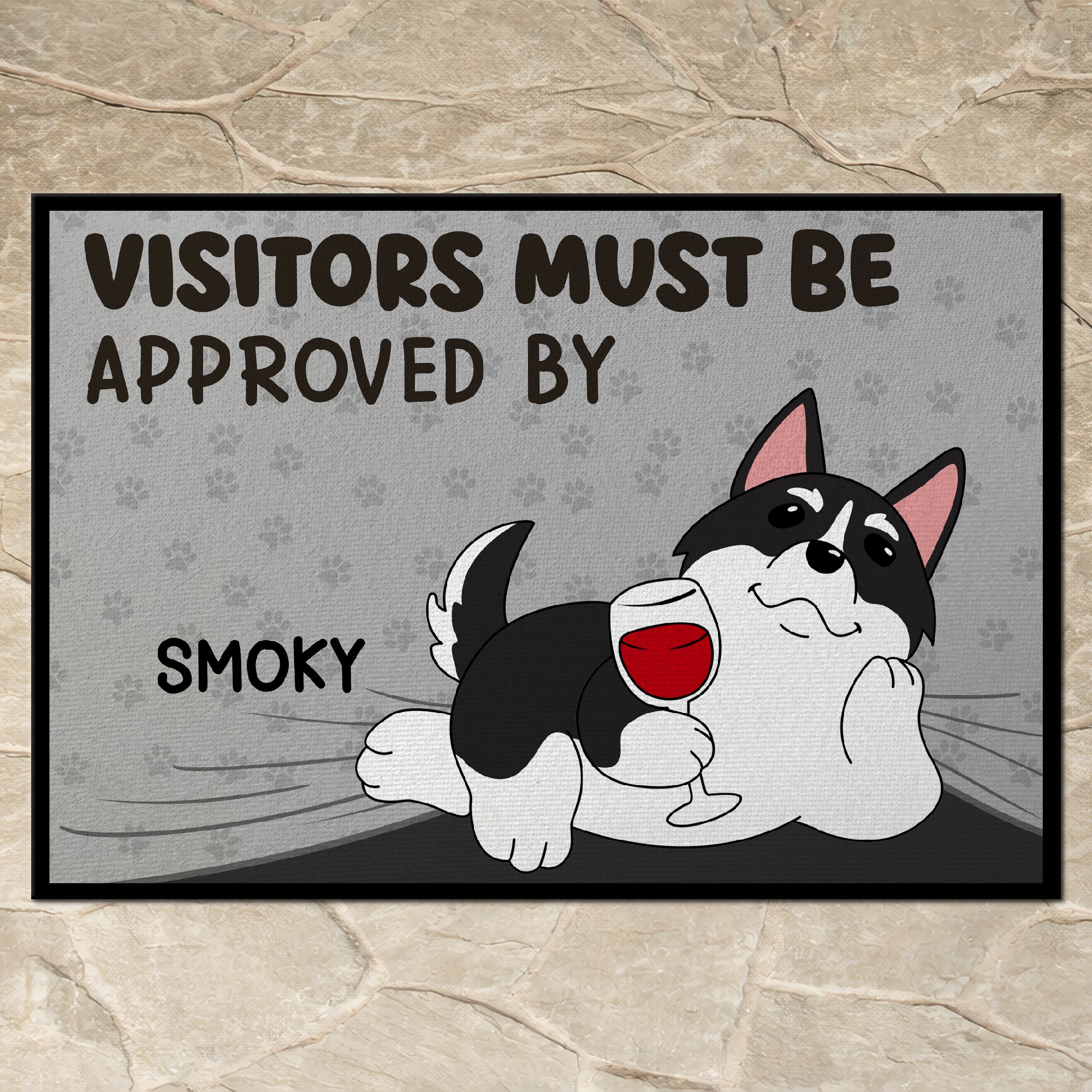 Custom Door Mat - Personalized Dog Breed Welcome Mat - Gift for Dog Lovers