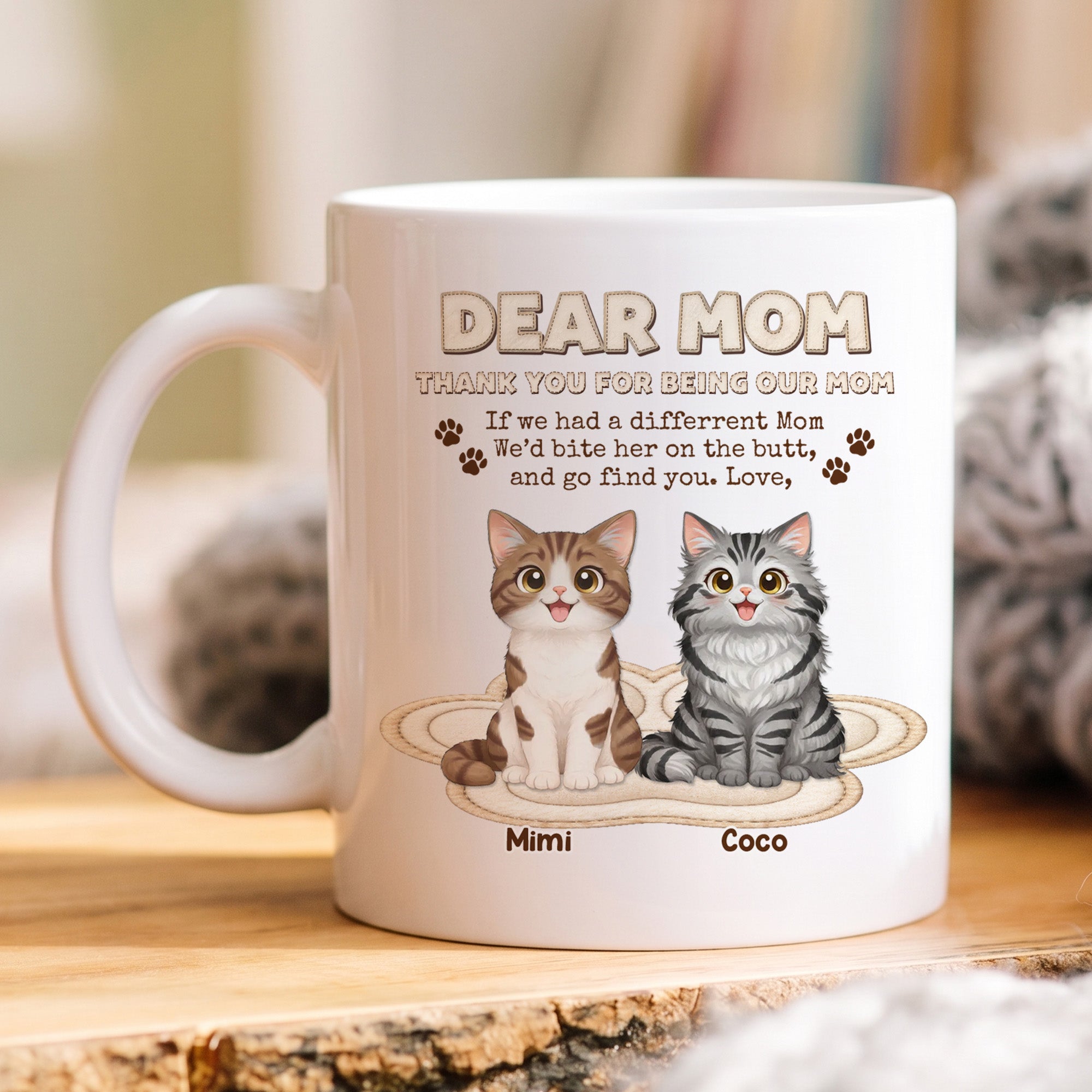 Dear Mom From Your Pets – Personalized Dog and Cat Mug