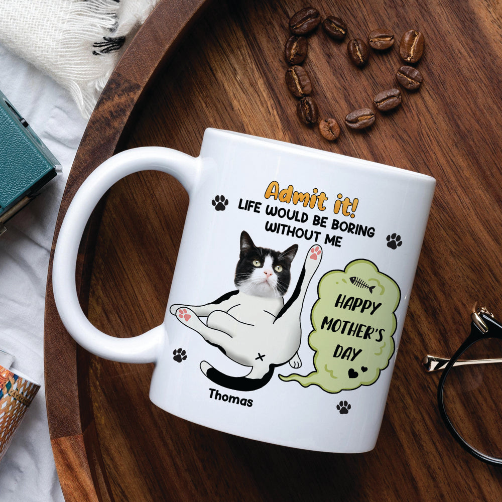 Custom Gift for Cat Lovers - Cherish Cozy Moments Together – Personalized 3D Effect Coffee Mug