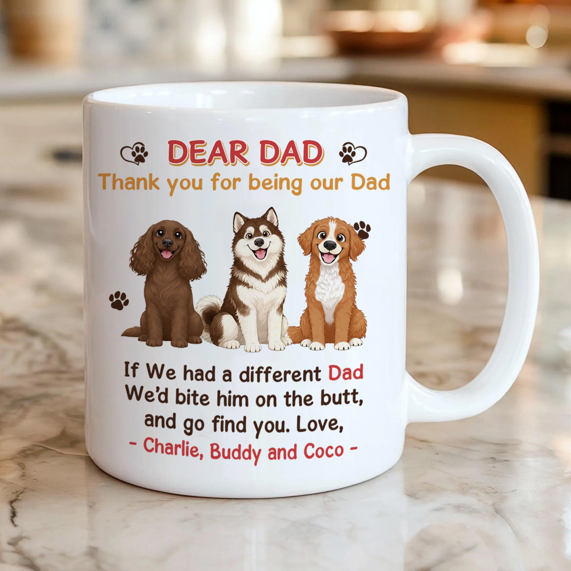 Bite The Butt – Personalized Custom Coffee Mug - Funny Gift Idea