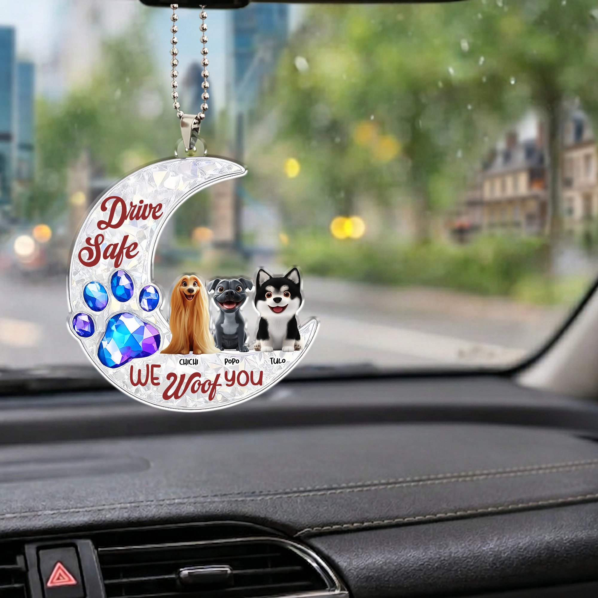 Personalized Car Ornament – Custom Pet Photo Drive Safe Gift for Pet Lovers - Cat Mum