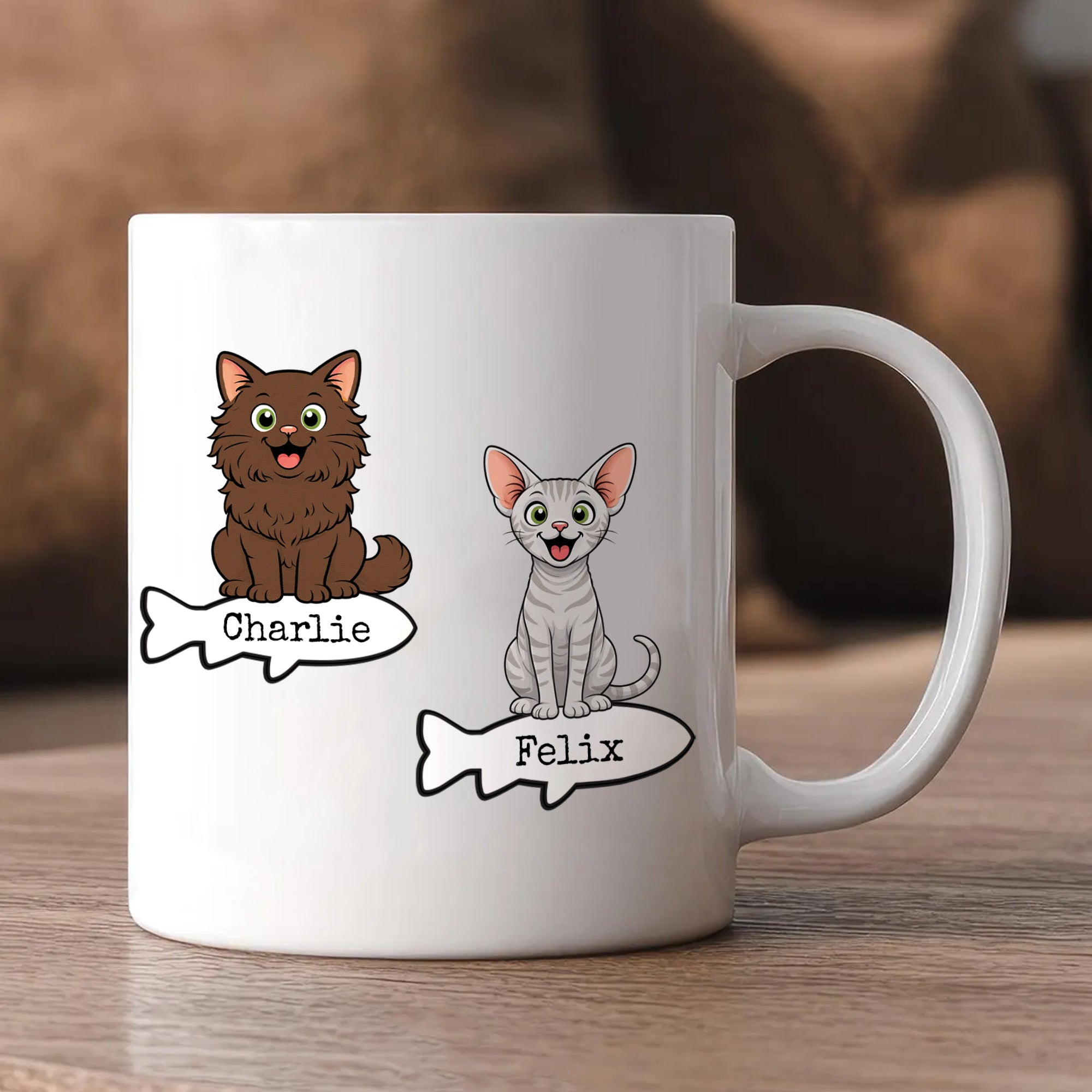 Cat Dad Gift – Personalized Custom 3D Coffee Mug for Him