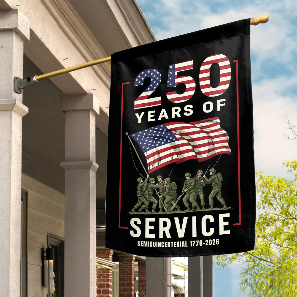 4th of July Flag – 250 Years of Service Semiquincentennial 1776–2026 | American Patriotic Banner-W020725-5-mk2