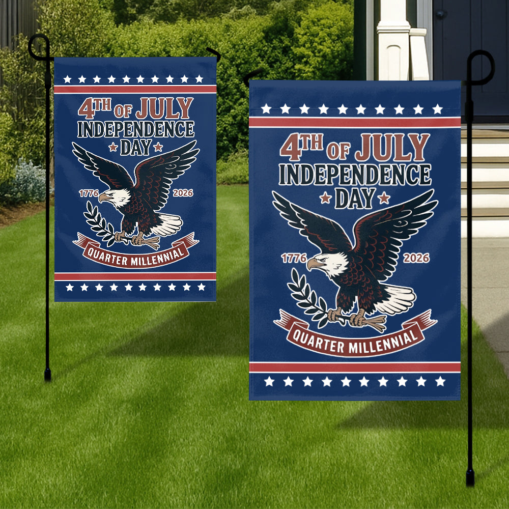 4th of July Independence Day Flag – Quarter Millennial Bald Eagle 1776–2026-W020725-10-mk3