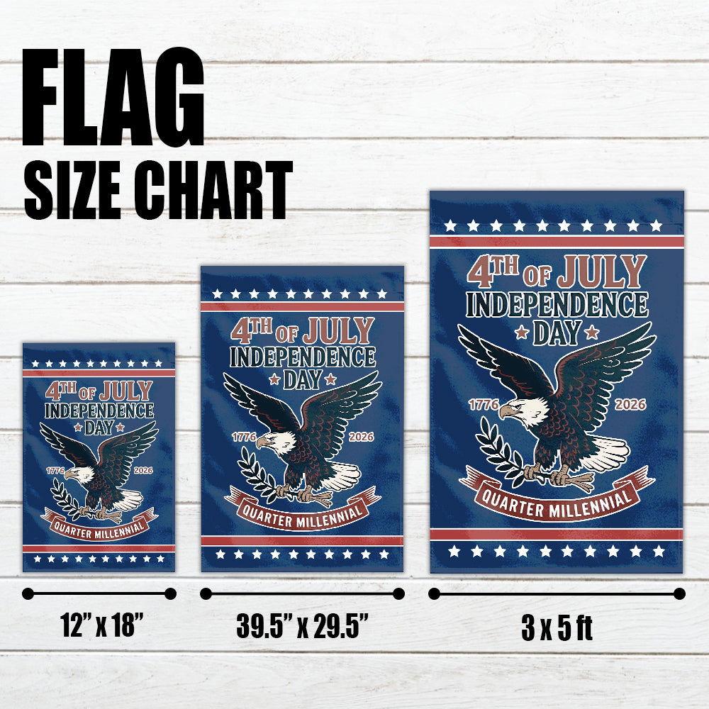 4th of July Independence Day Flag – Quarter Millennial Bald Eagle 1776–2026-W020725-10-mk4