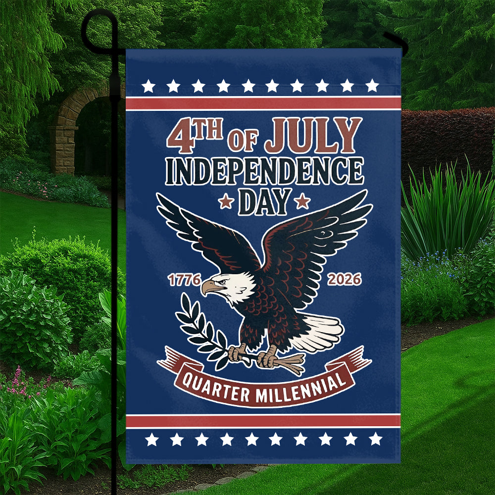 4th of July Independence Day Flag – Quarter Millennial Bald Eagle 1776–2026-W020725-10-mk5