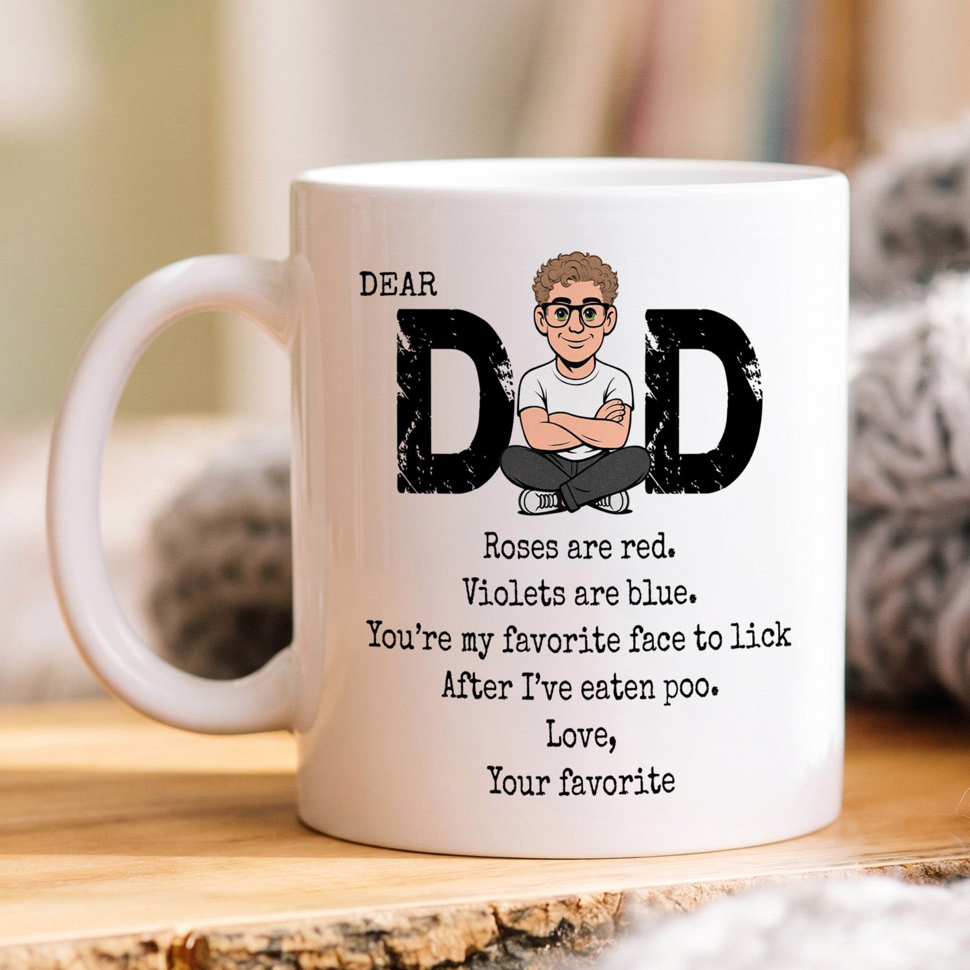 Cat Dad Gift – Personalized Custom 3D Coffee Mug for Him