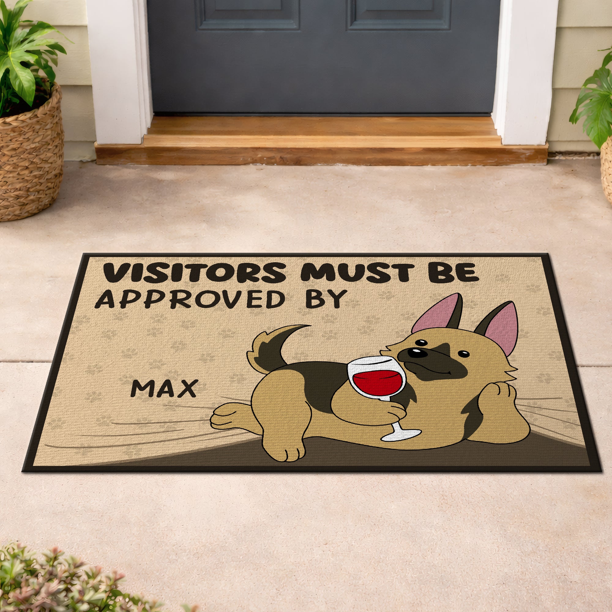 Custom Door Mat - Personalized Dog Breed Welcome Mat - Gift for Dog Lovers