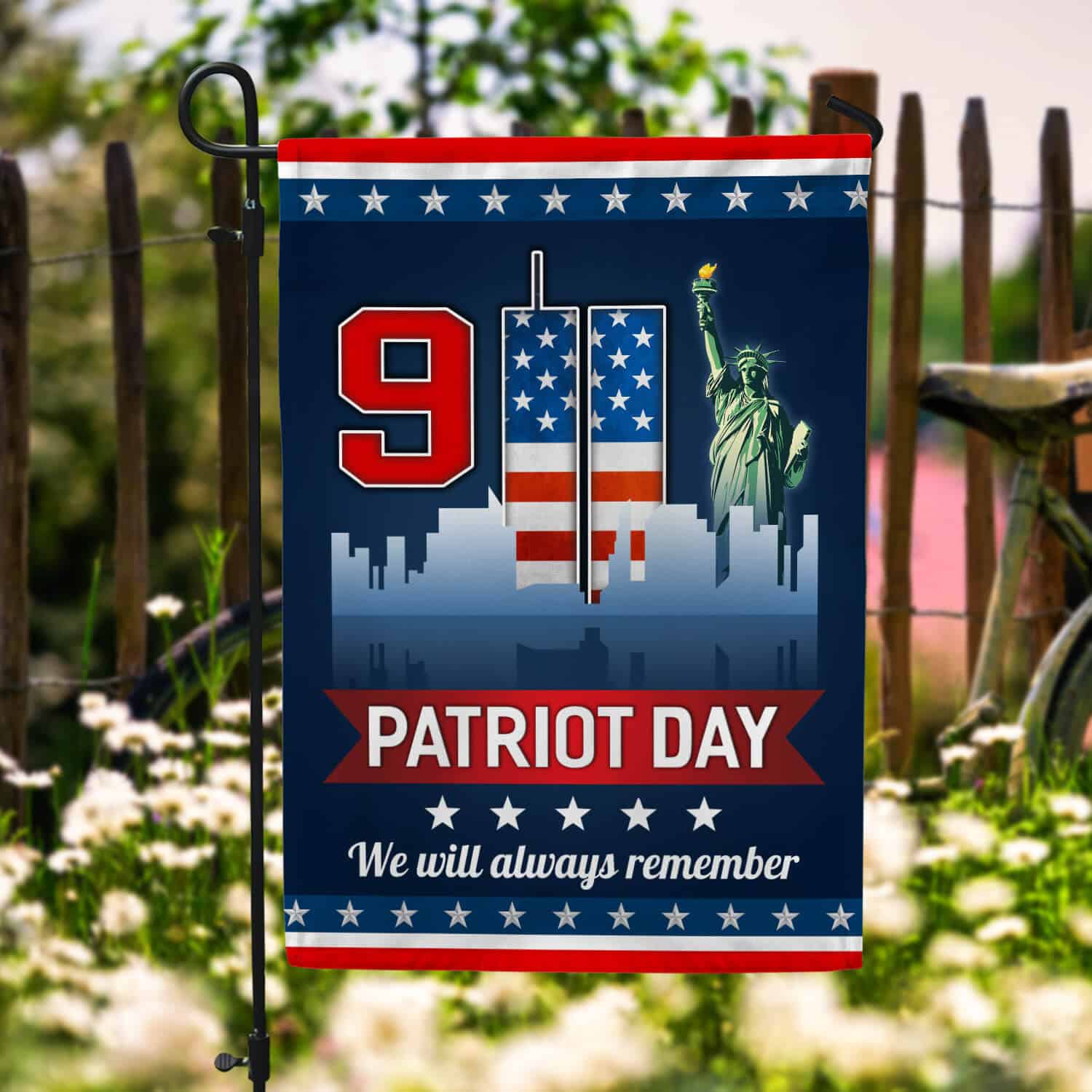 9/11 Patriot Day Garden Flag – We Will Never Forget September 11 Memorial Flag-140725-4-mk1