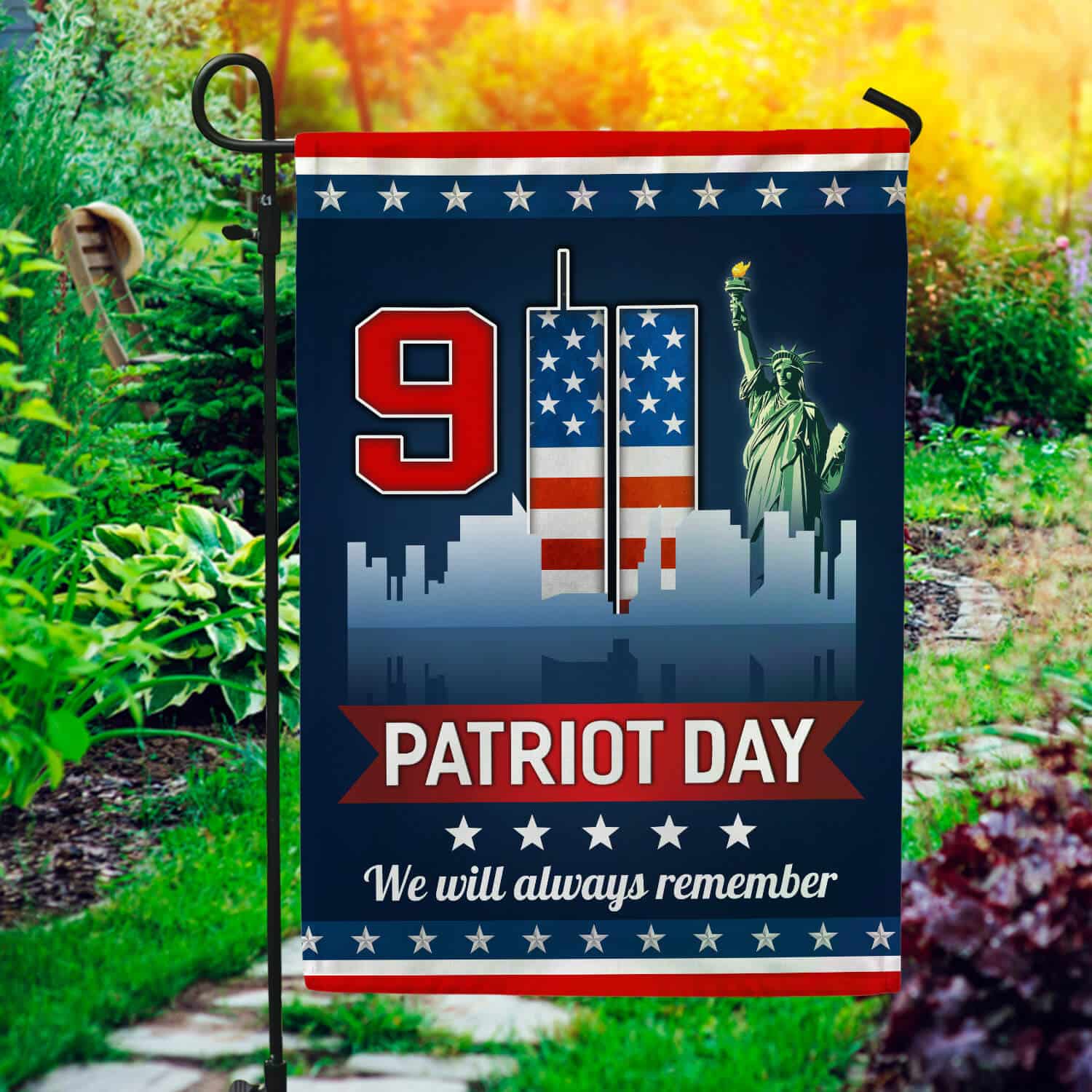 9/11 Patriot Day Garden Flag – We Will Never Forget September 11 Memorial Flag-140725-4-mk2