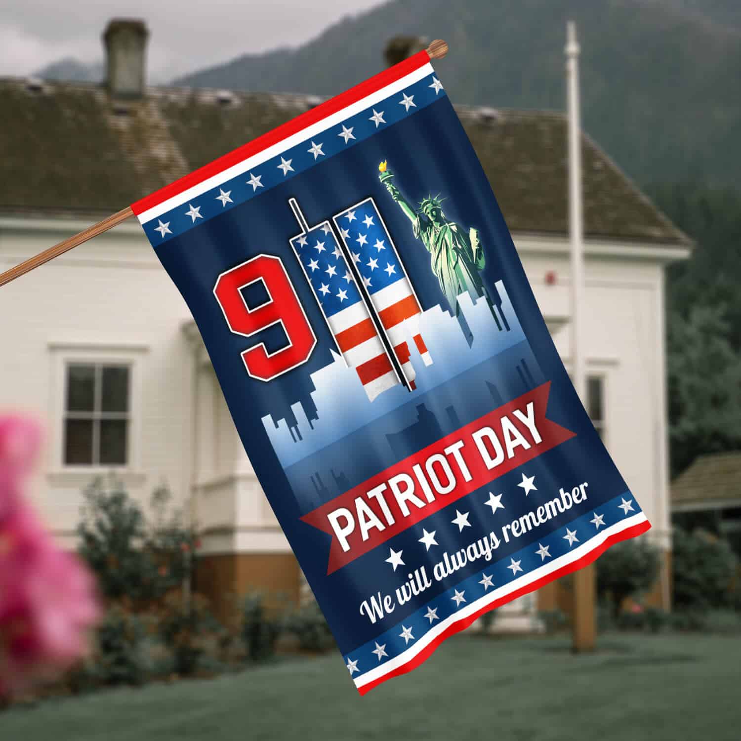 9/11 Patriot Day Garden Flag – We Will Never Forget September 11 Memorial Flag-140725-4-mk7