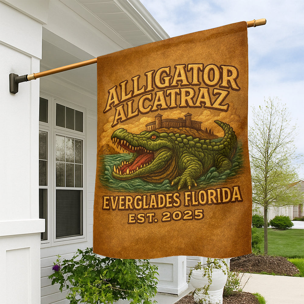 Alligator Alcatraz Flag - Everglades Florida Souvenir, Est. 2025-W140725-2-mk1