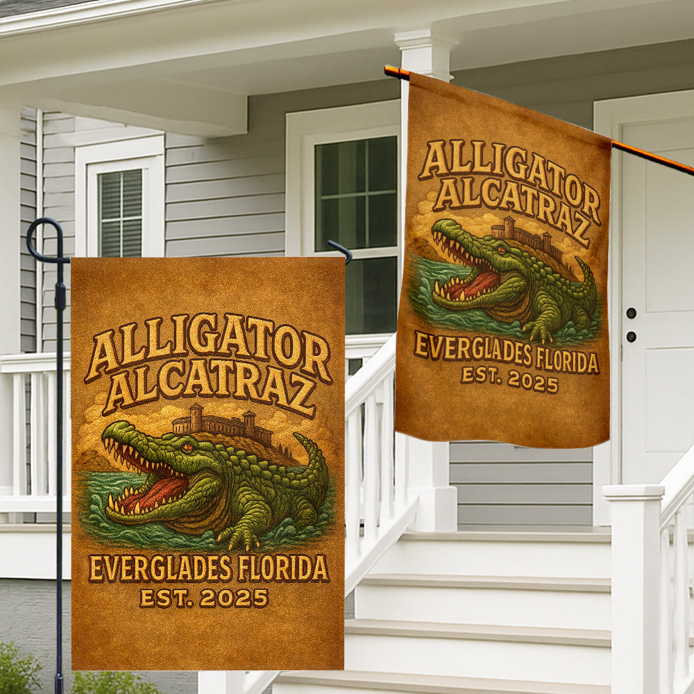 Alligator Alcatraz Flag - Everglades Florida Souvenir, Est. 2025-W140725-2-mk2