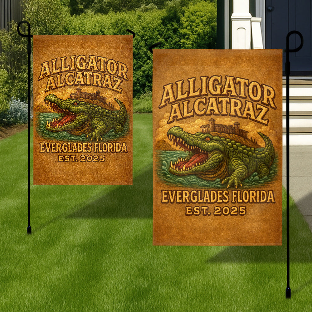 Alligator Alcatraz Flag - Everglades Florida Souvenir, Est. 2025-W140725-2-mk3