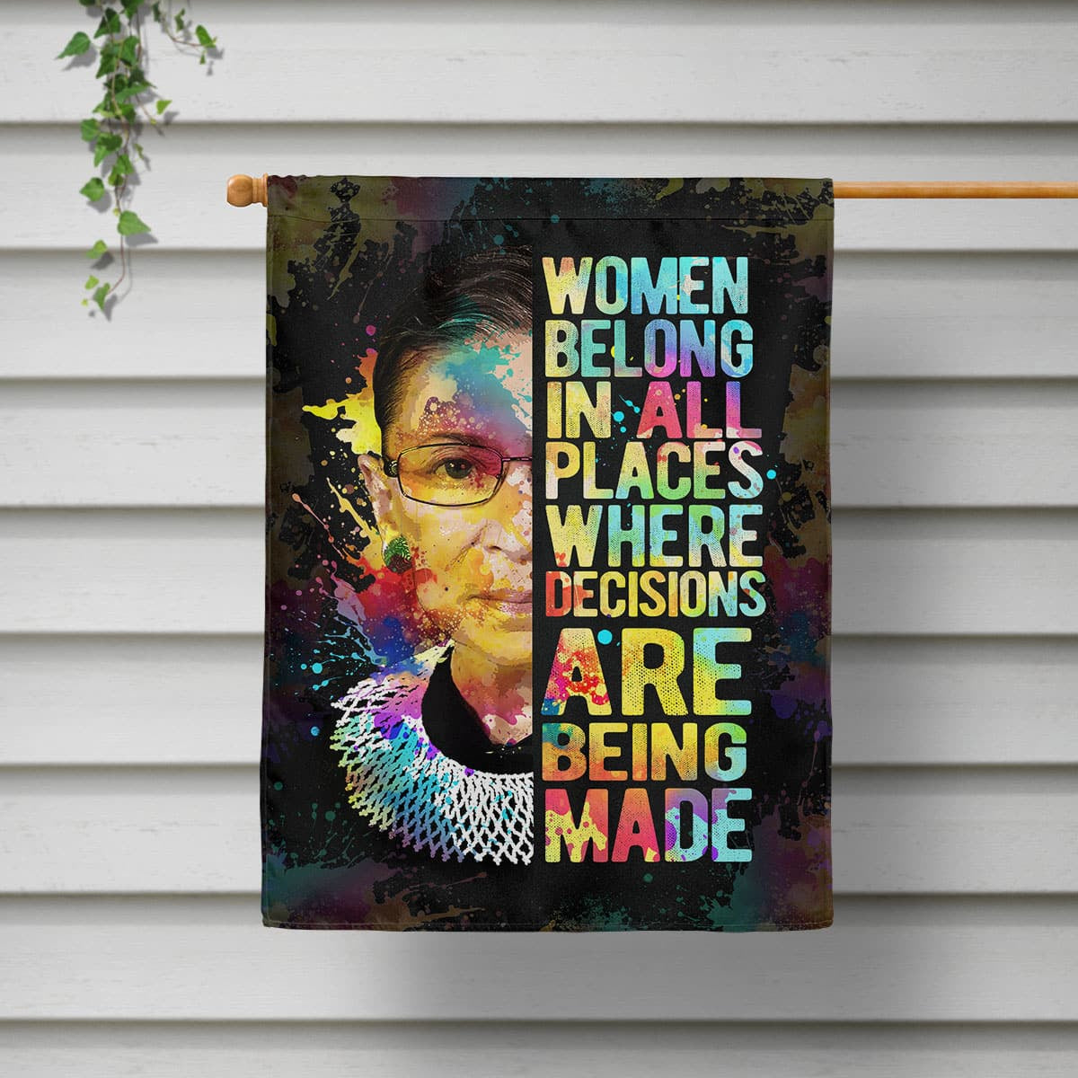Feminist Quote Flag - Women Belong in All Places Where Decisions Are Made-W170725-03-mk-3
