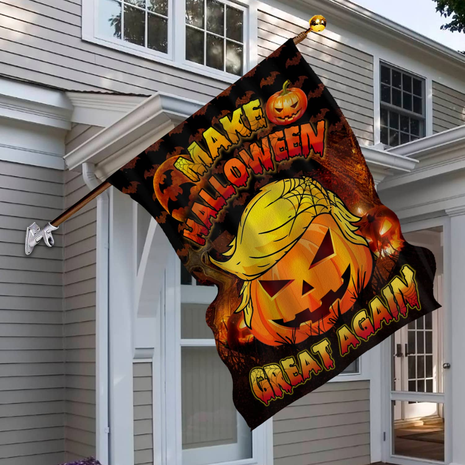 Funny Halloween Flag - Make Halloween Great Again Pumpkin Yard Decor-W170725-13-mk-5