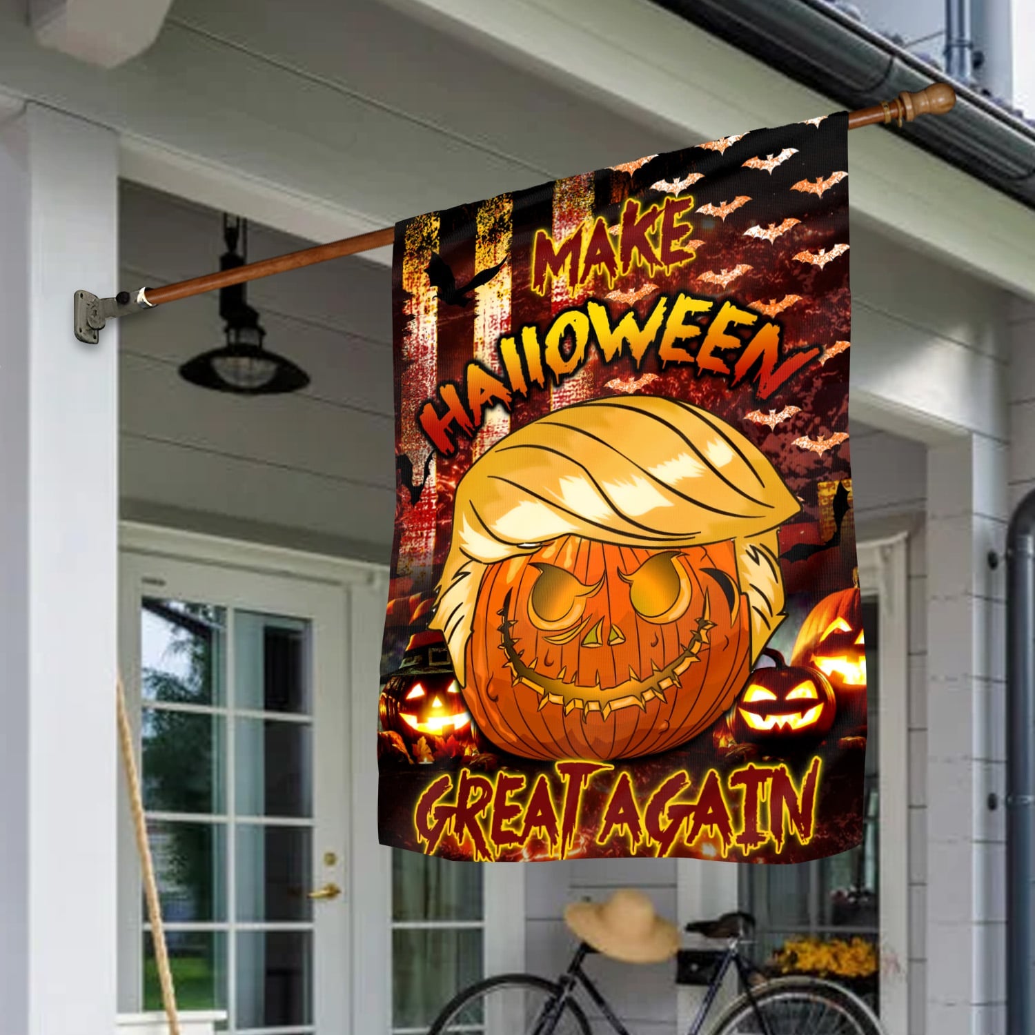 Funny Halloween Garden Flag with Witches - 'Go Away Unless You Have Children' Yard Decoration-W170725-16-mk-4