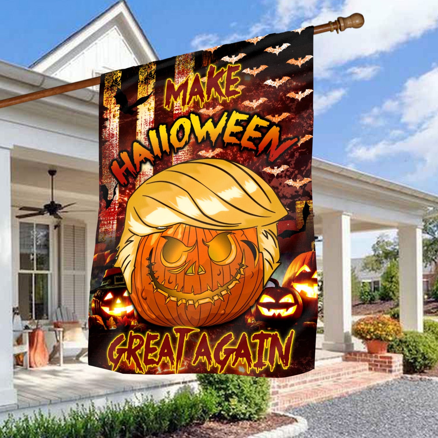 Funny Halloween Garden Flag with Witches - 'Go Away Unless You Have Children' Yard Decoration-W170725-16-mk-6