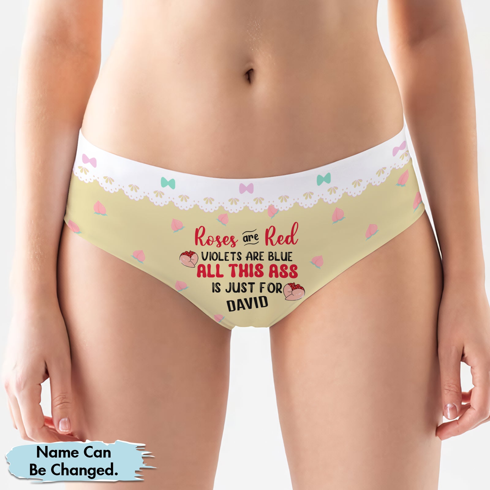 Funny Romantic Panties - Personalized Women’s Underwear-mk-1