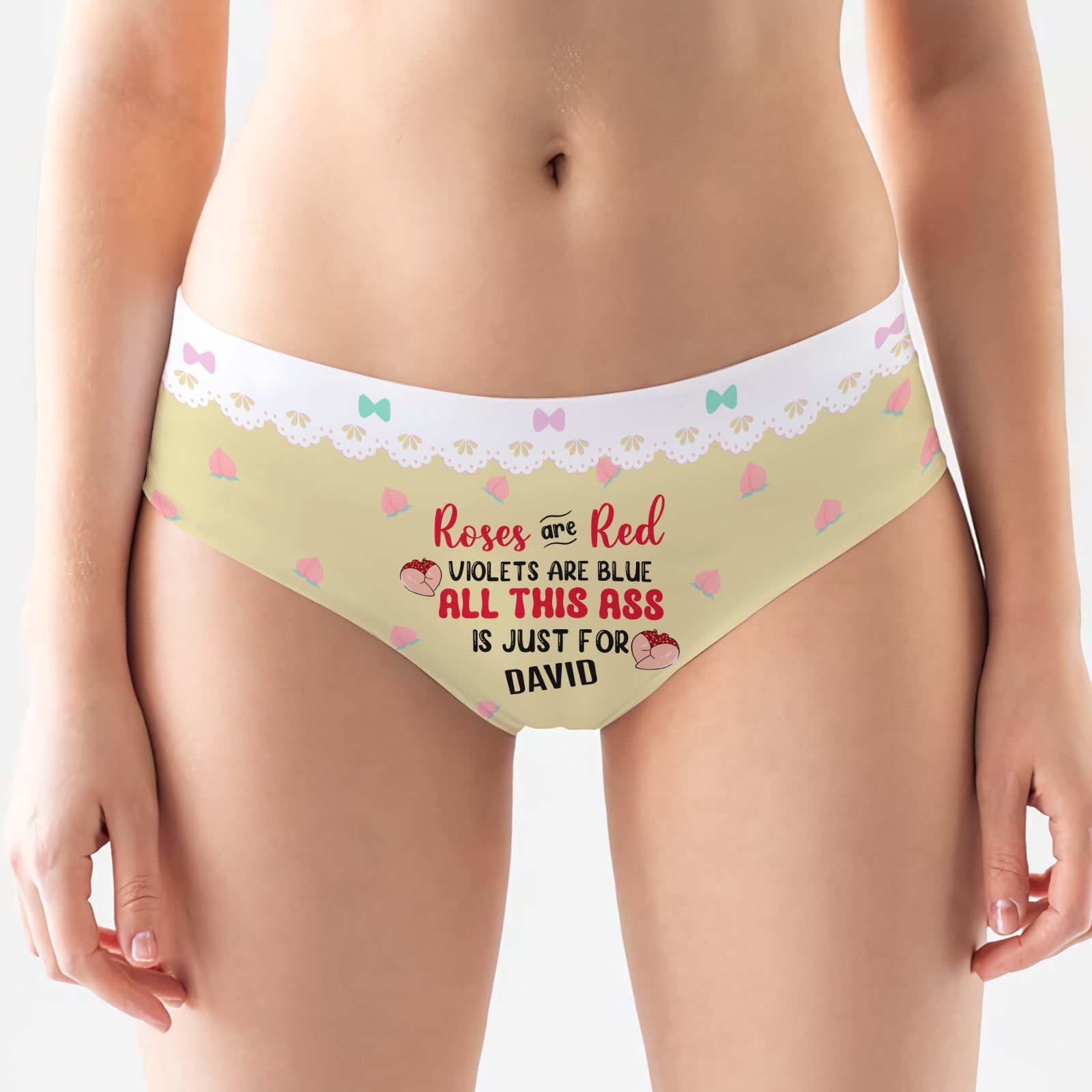 Funny Romantic Panties - Personalized Women’s Underwear-mk-6