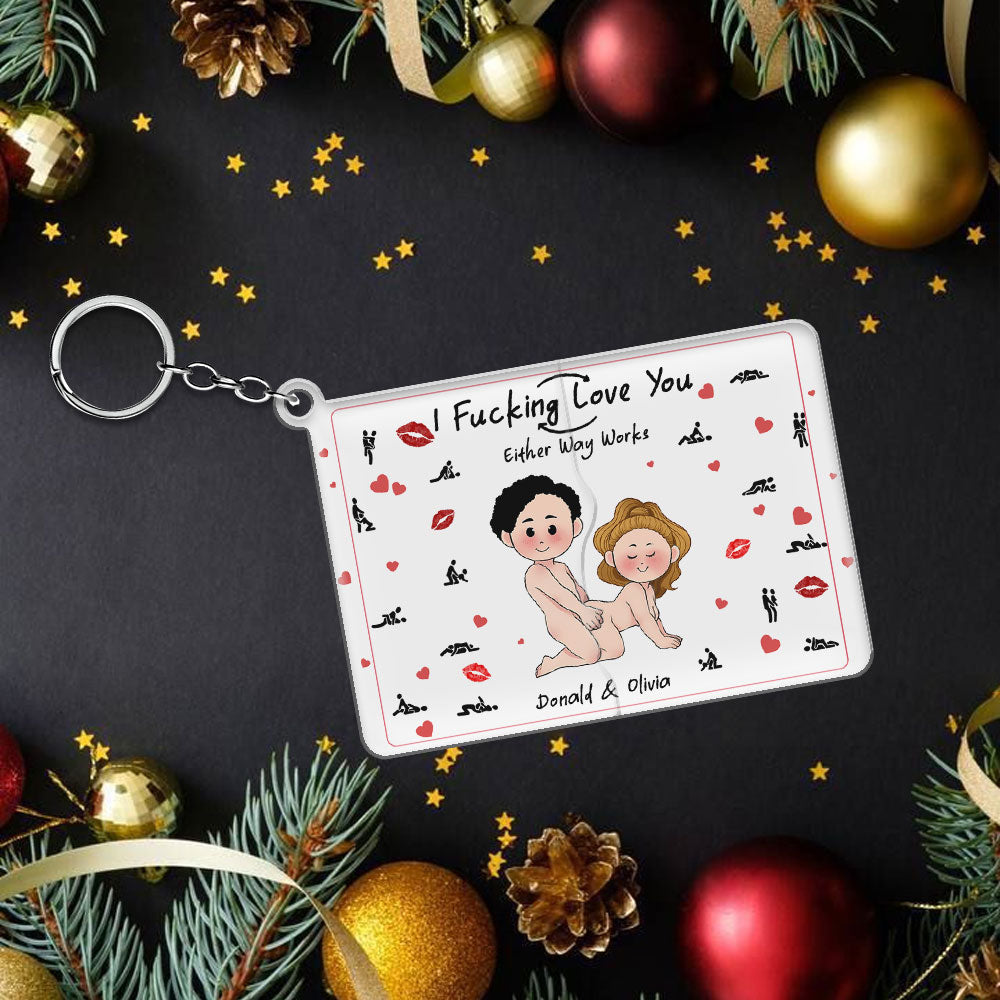 Funny Romantic Personalized Sliding Reveal Keychain – ‘I Love You ’Til Death Do Us Part’ Couple Gift-P2509-0905-mockup3