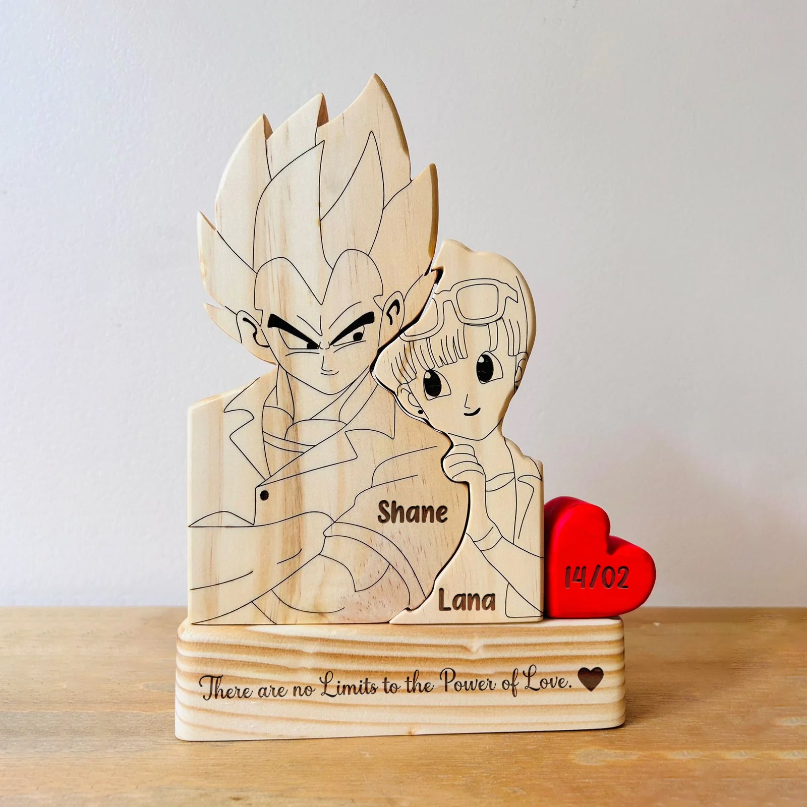 Goku Wooden Puzzle for Couples - Personalized Romantic Love Decor-CVK230725P03-mk2