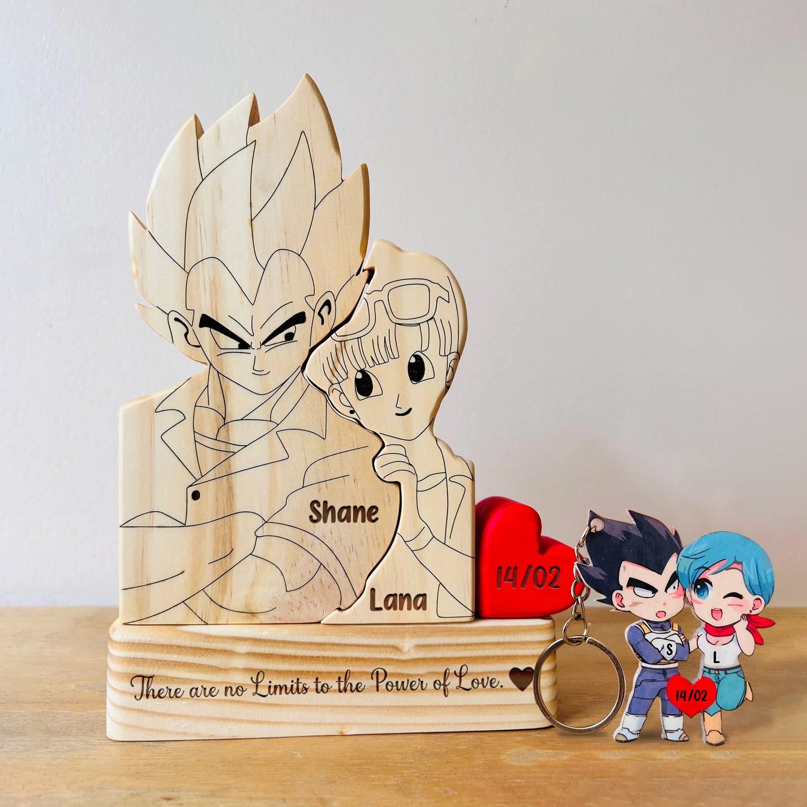 Goku Wooden Puzzle for Couples - Personalized Romantic Love Decor-CVK230725P03-mk4