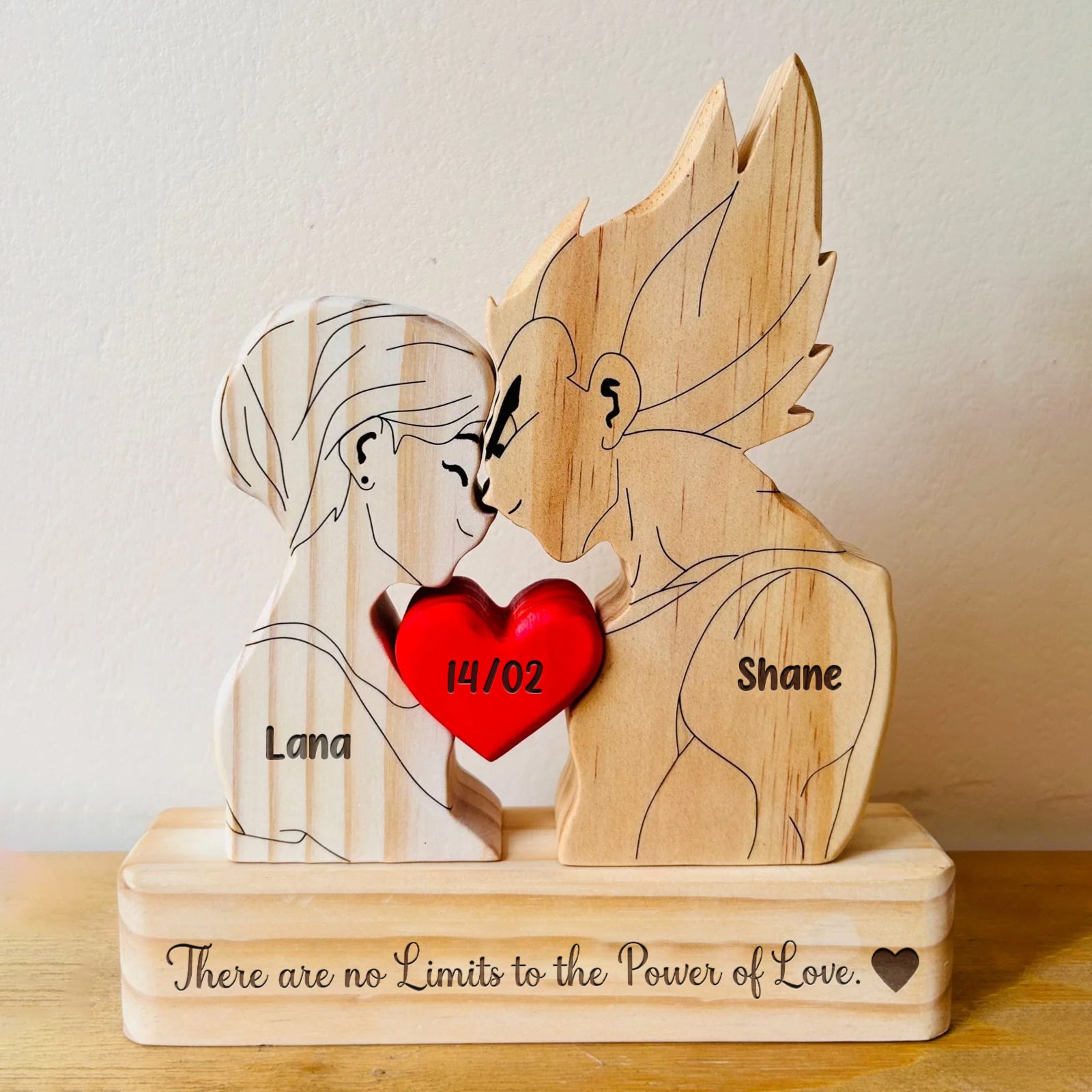 Goku Wooden Puzzle for Couples - Personalized Romantic Love Decor-CVK230725P03-mk5