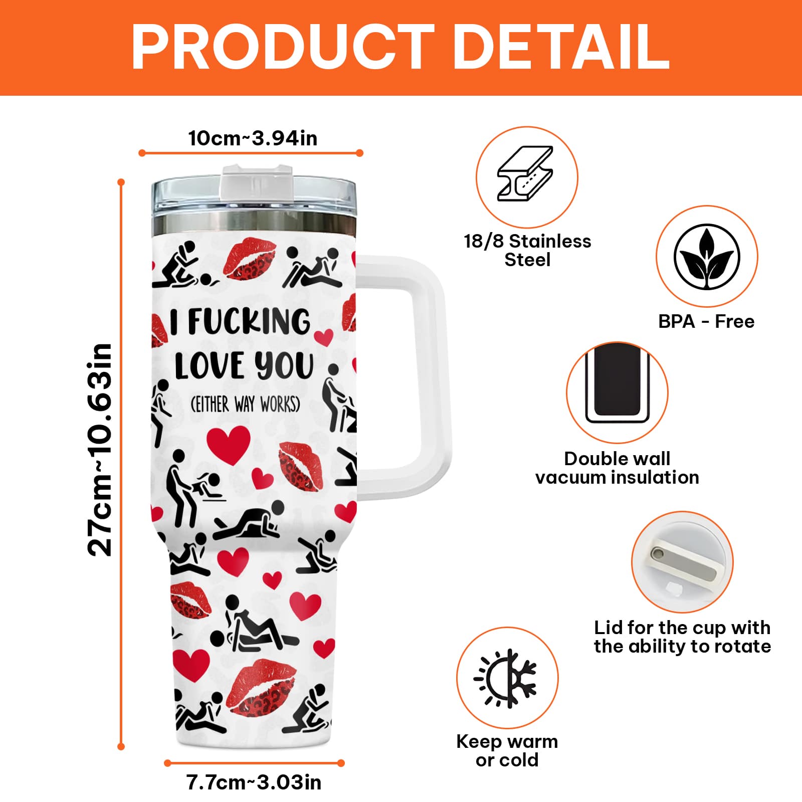 I F*cking Love You - Personalized Tumbler For Couples-mk7