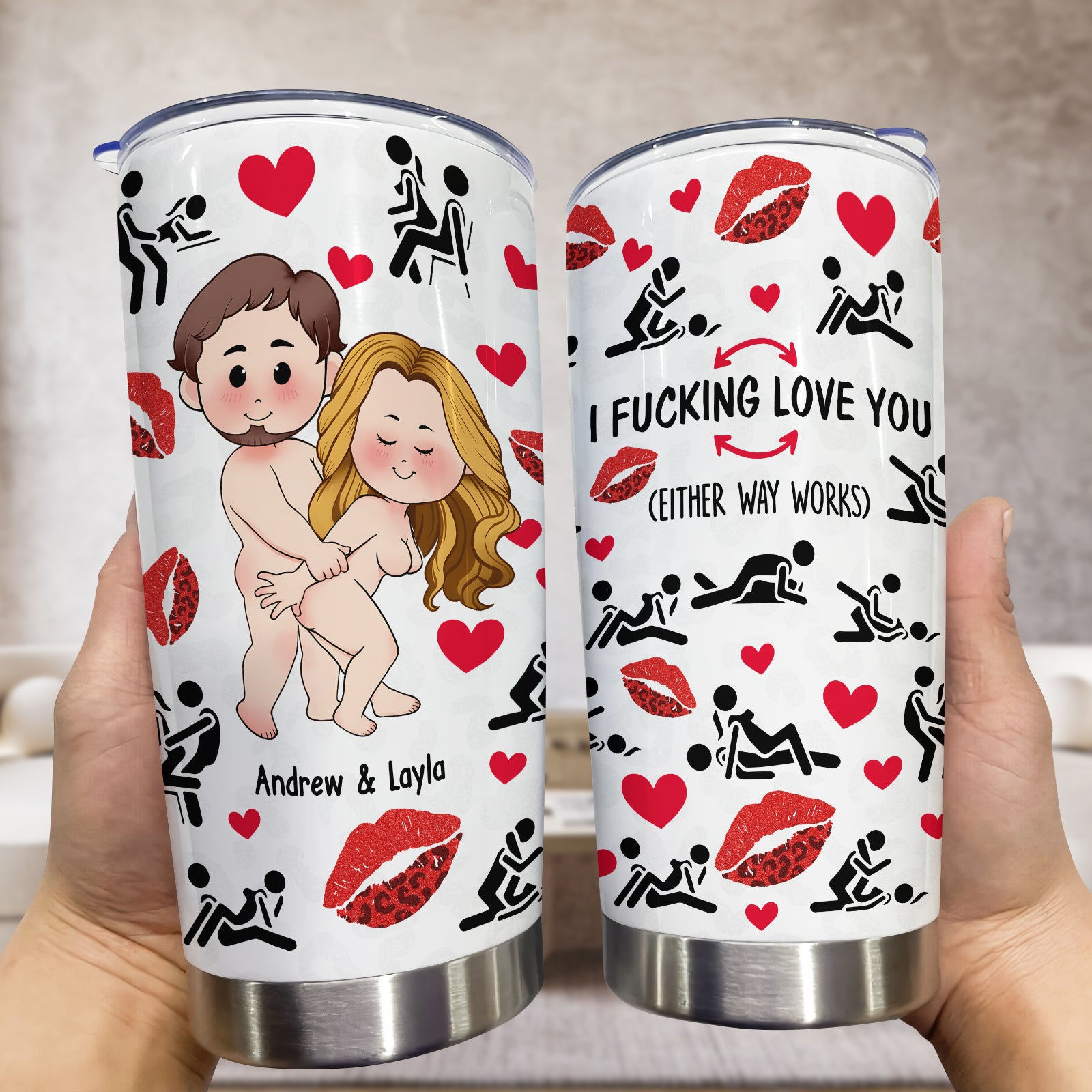 I F*cking Love You - Personalized Tumbler For Couples-mk8