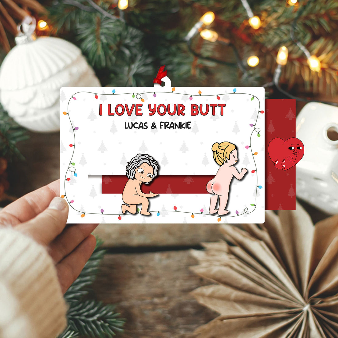 I Love Your Butt - Personalized Wooden Slider Card For Couples-P2509-1108-mk5