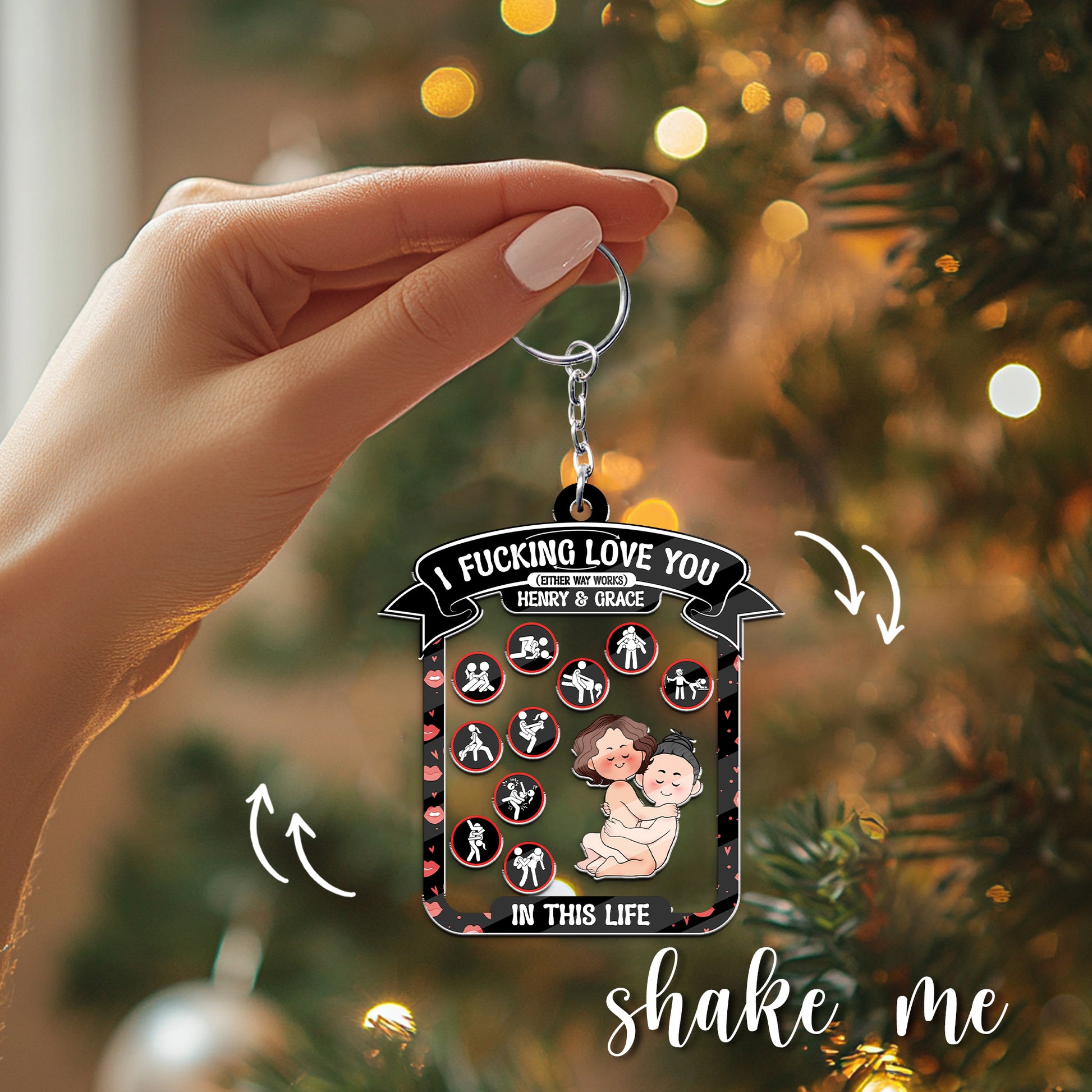 In This Life And The Next - Personalized Shaking Keychain For Couples-P2509-1205-mk1