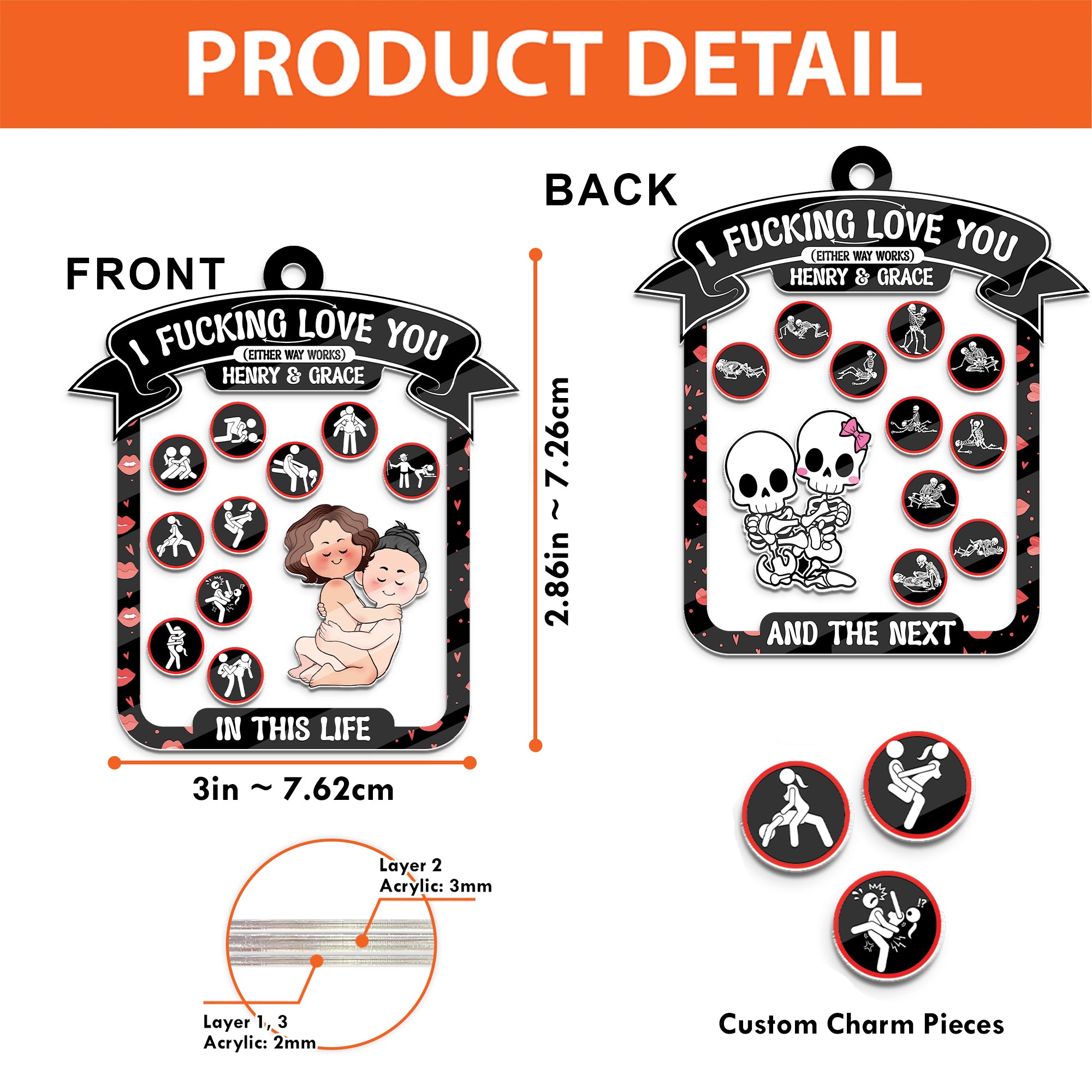 In This Life And The Next - Personalized Shaking Keychain For Couples-P2509-1205-mk2