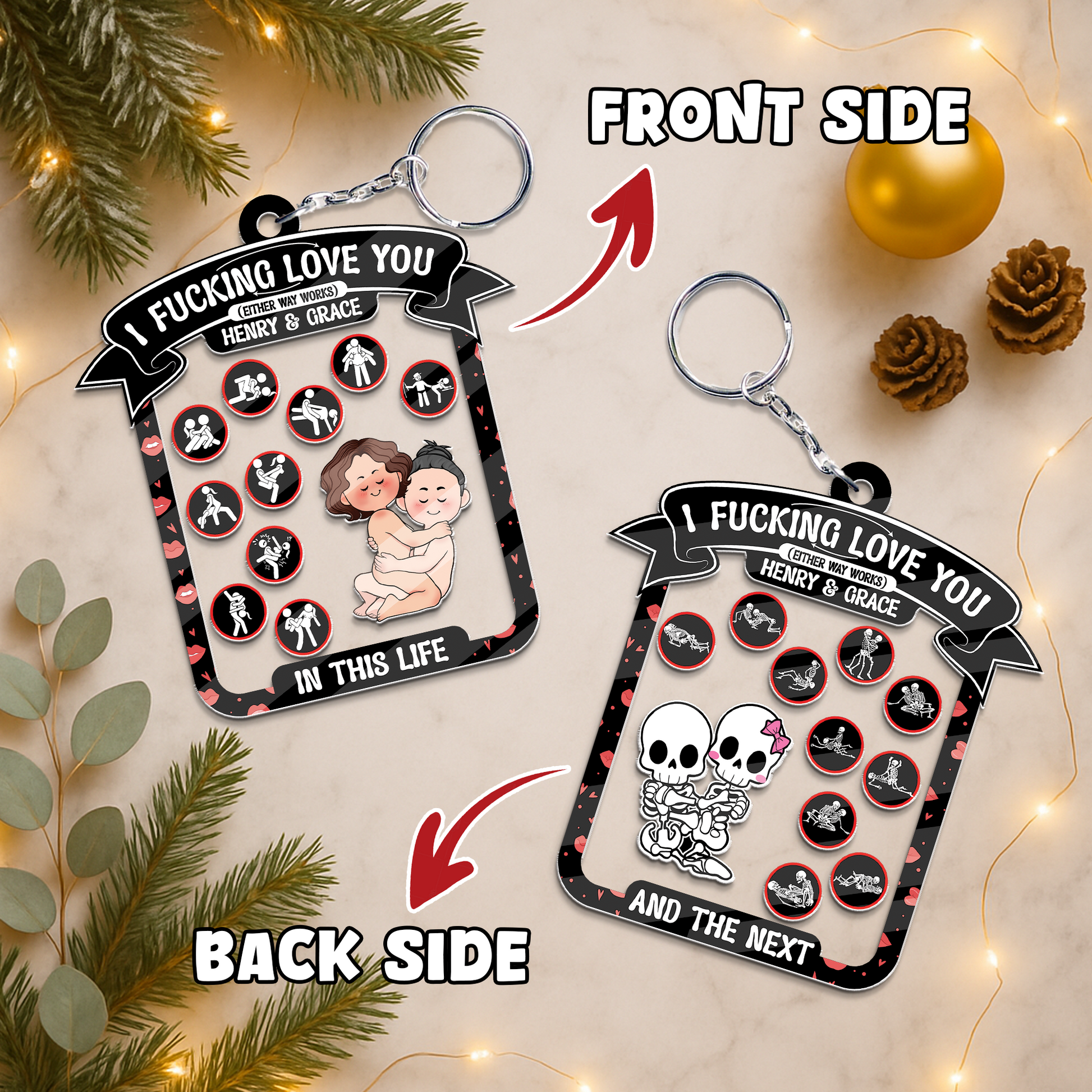 In This Life And The Next - Personalized Shaking Keychain For Couples-P2509-1205-mk3