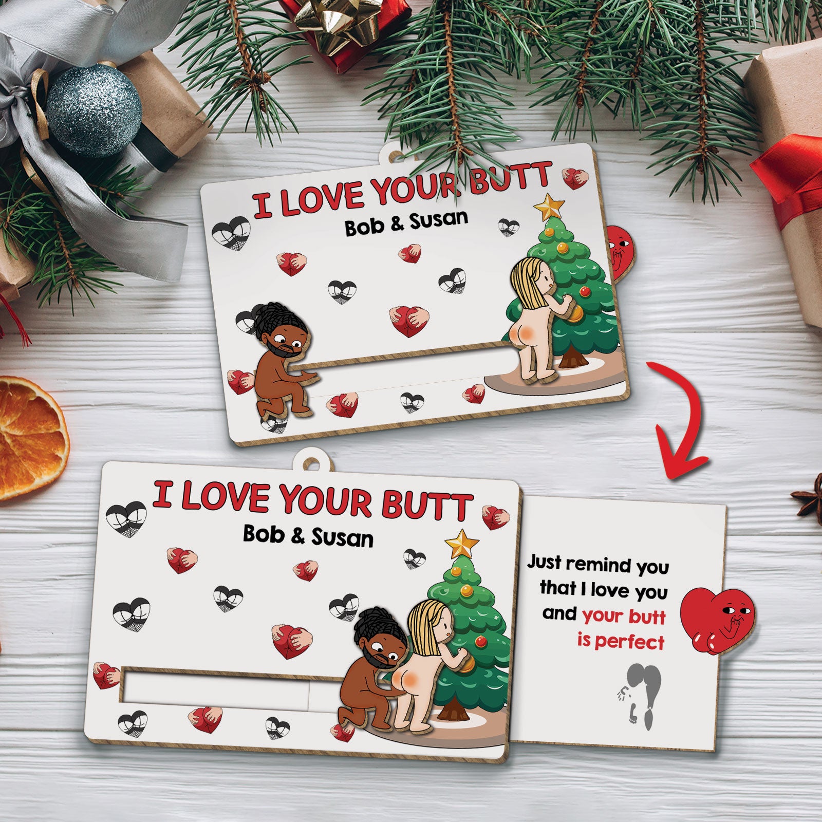 Just Remind You That I Love You – Personalized Wooden Slider Card for Couples-mk1