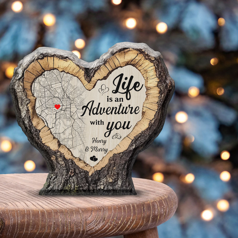 Life Is An Adventure With You - Personalized Acrylic Plaque For Couples-P2509-1208-mockup4