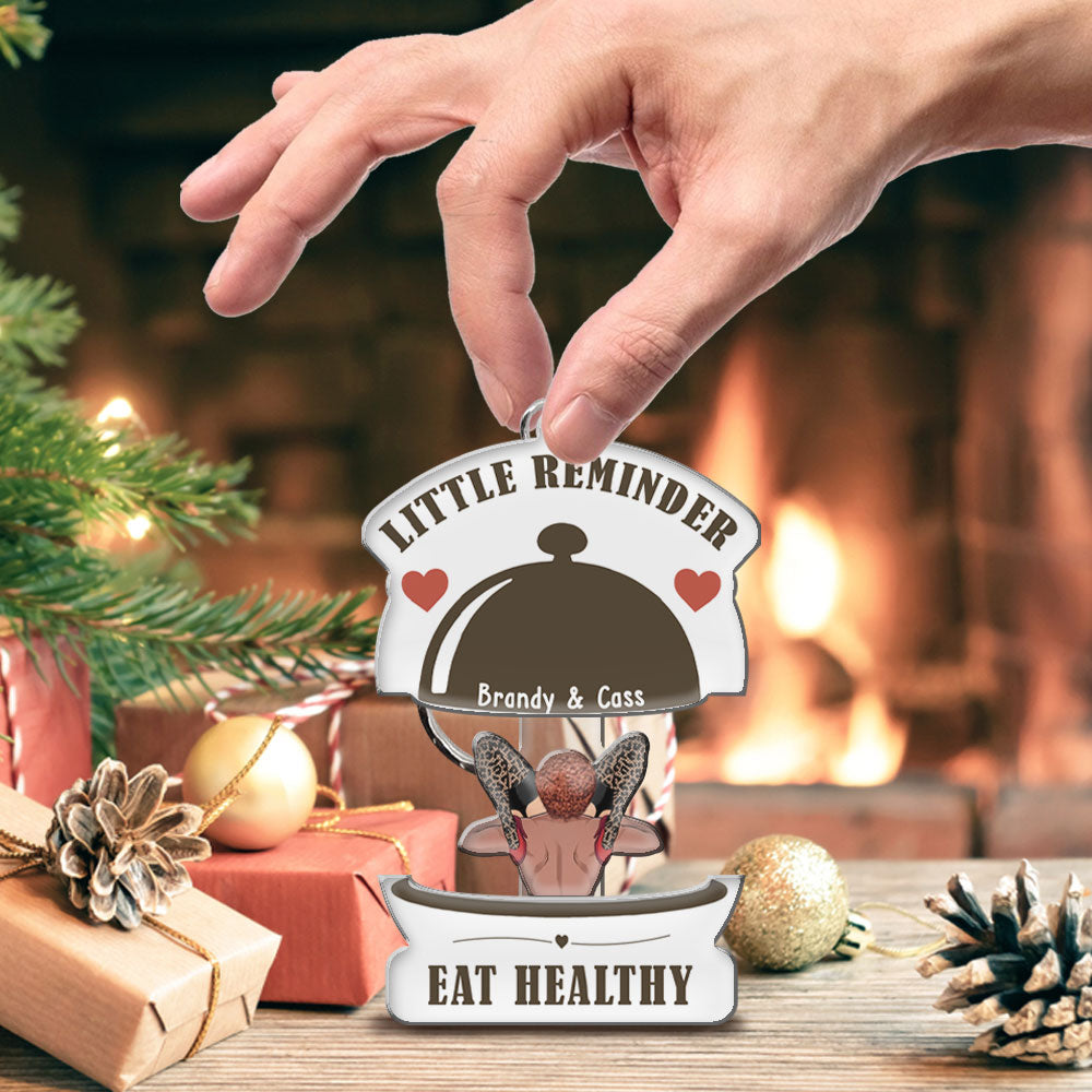 Little Reminder EAT HEALTHY - Personalized Sliding Reveal Acrylic Keychain For Couples-P2509-1109-mockup2