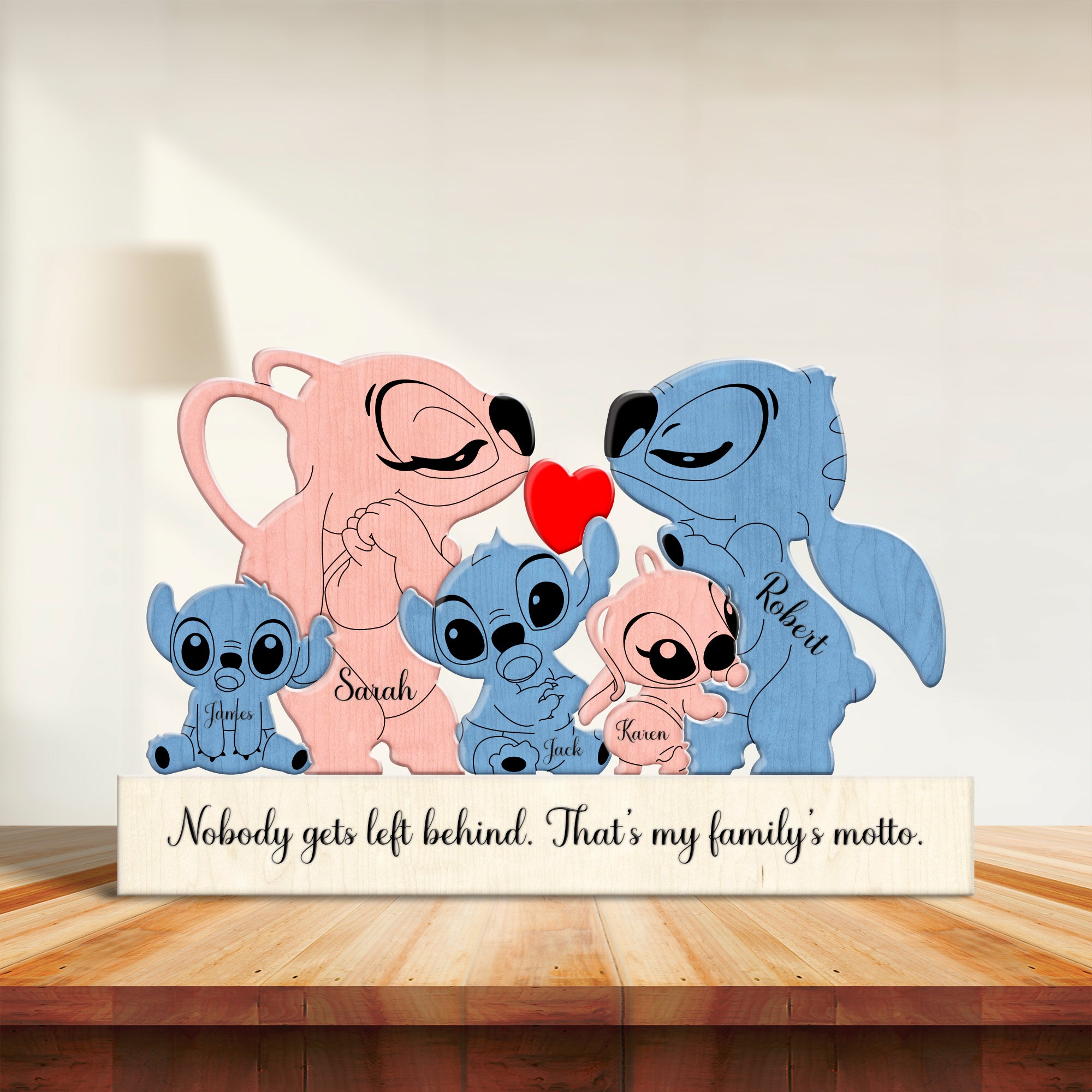 Stitch Family Puzzle - Personalized Gift for Couples, Parents & Kids