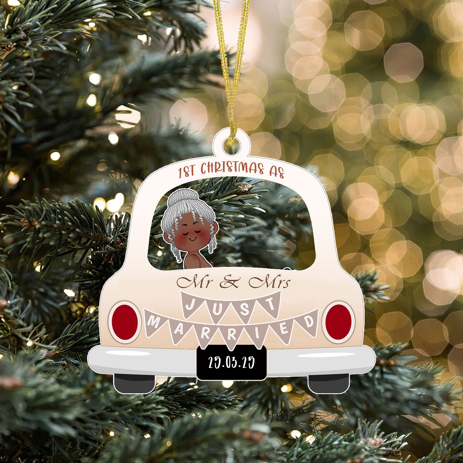Our First Christmas - Personalized Shaking Keychain For Couples-P2509-0802-mk1