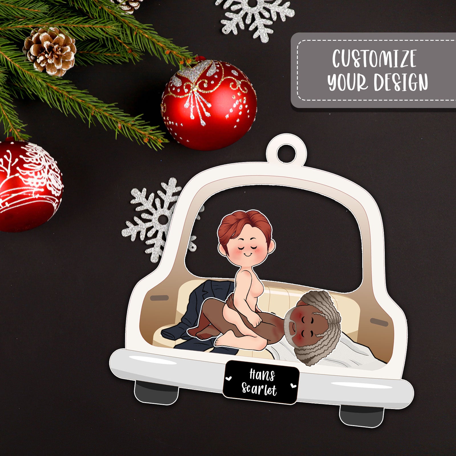 Our First Christmas - Personalized Shaking Keychain For Couples-P2509-0802-mk3