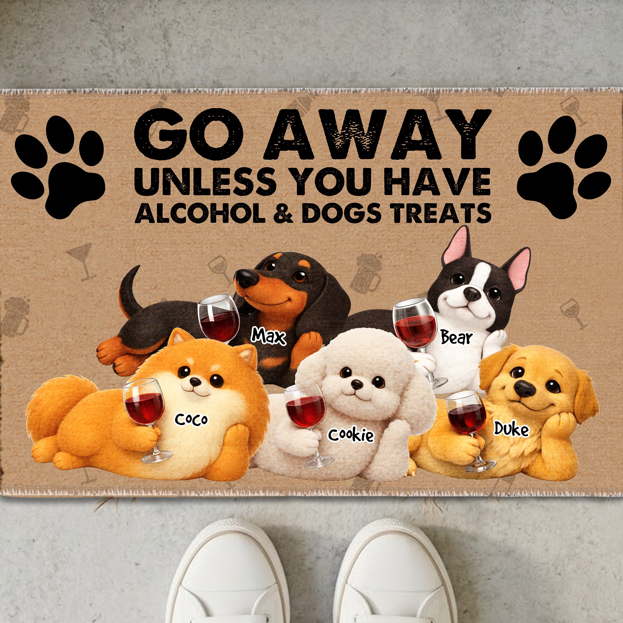 Custom Door Mat - Personalized 3D Dog Breed - Welcome Mat Gift For Dog Lovers