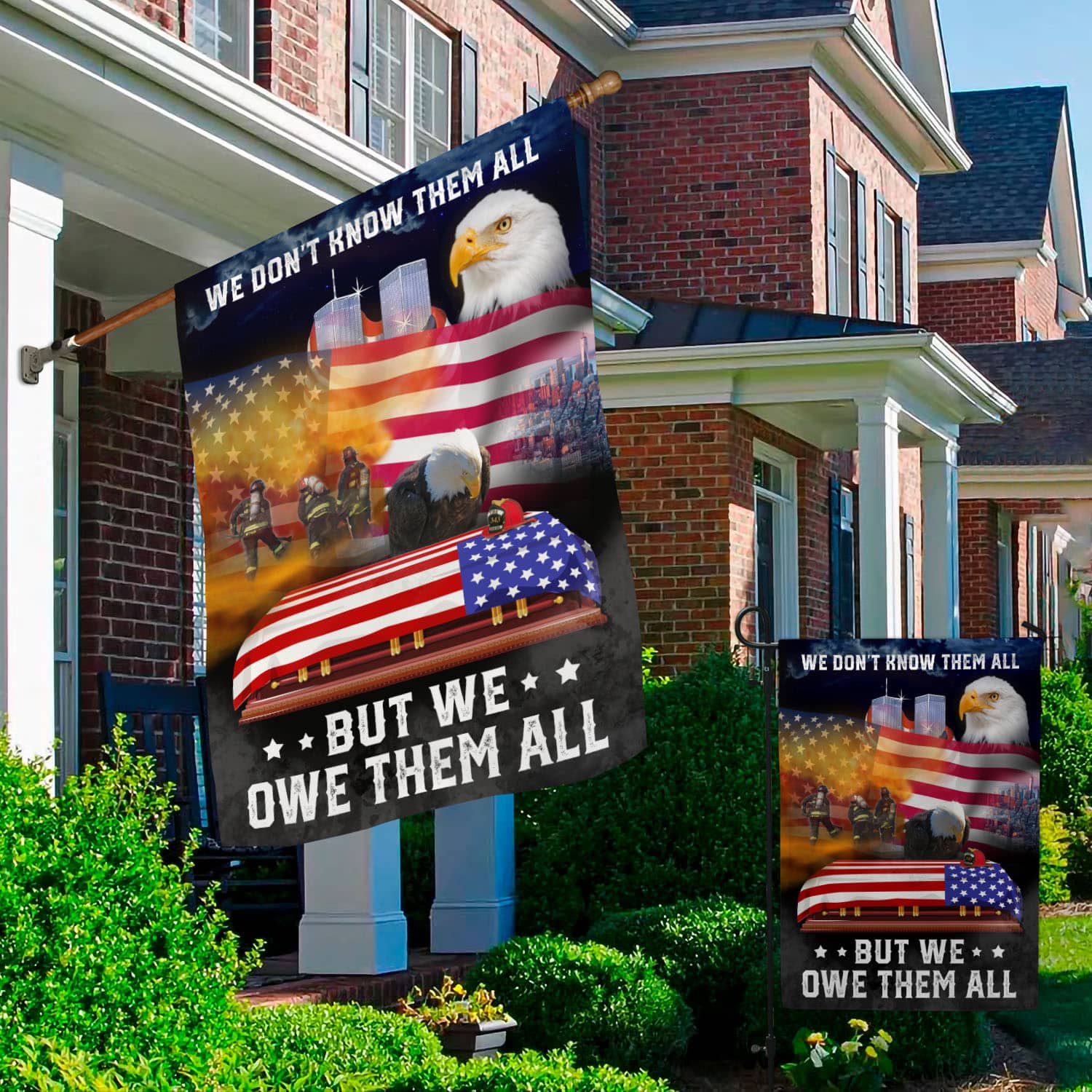 Patriot Day 9/11 Flag - We Owe Them All Firefighter & Hero Remembrance Banner-140725-9-mk-2