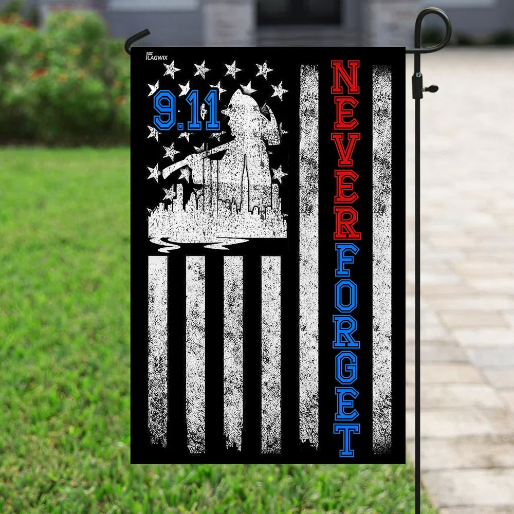 Patriotic Memorial Flag - 9/11 Never Forget American Flag Tribute Design-W180725-01-mk-1