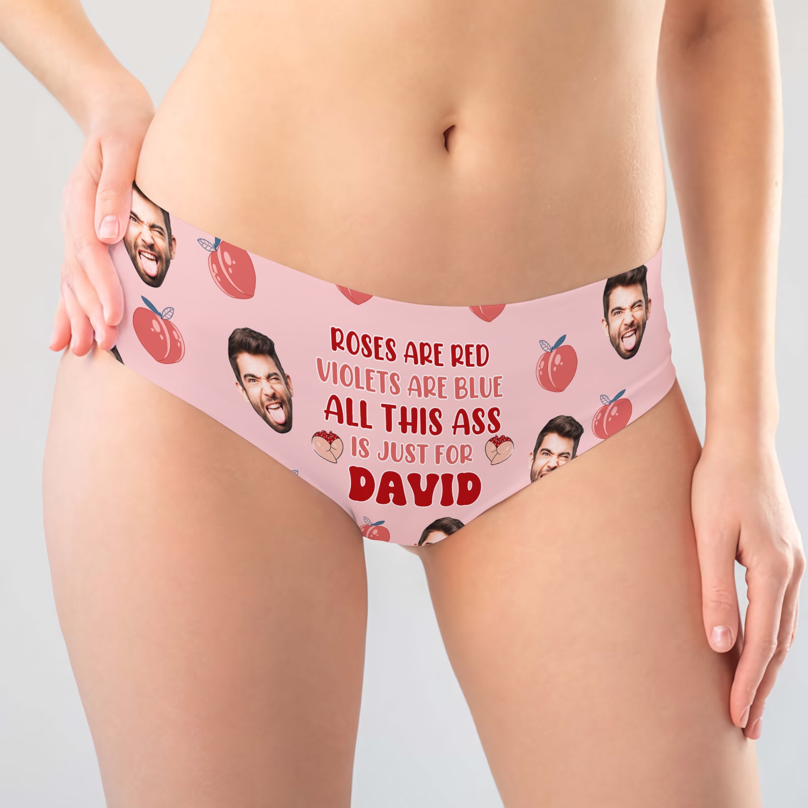 Personalized Face Underwear - Funny Custom Photo Panties with Name for Couples-mk-2