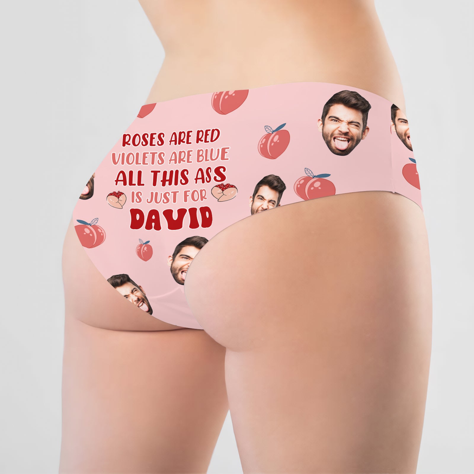 Personalized Face Underwear - Funny Custom Photo Panties with Name for Couples-mk-3