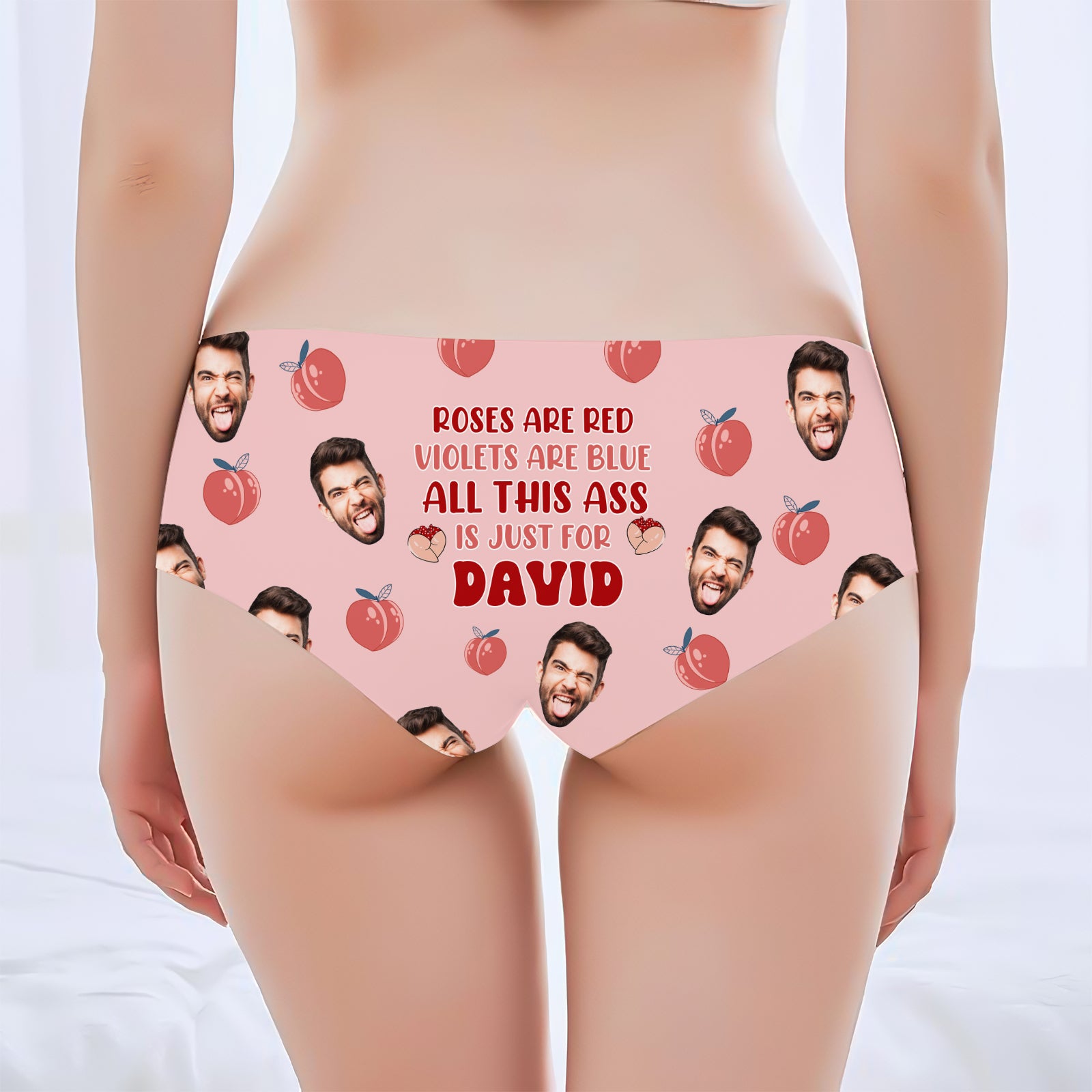 Personalized Face Underwear - Funny Custom Photo Panties with Name for Couples-mk-4
